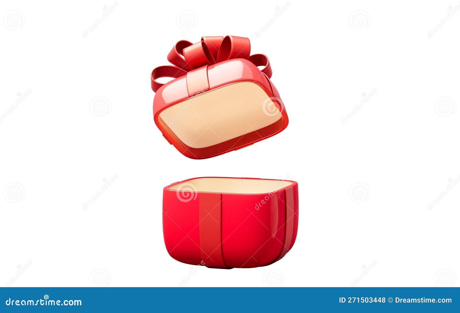 Gift Box with Cartoon Style, 3d Rendering Stock Illustration Illustration of rendering, party