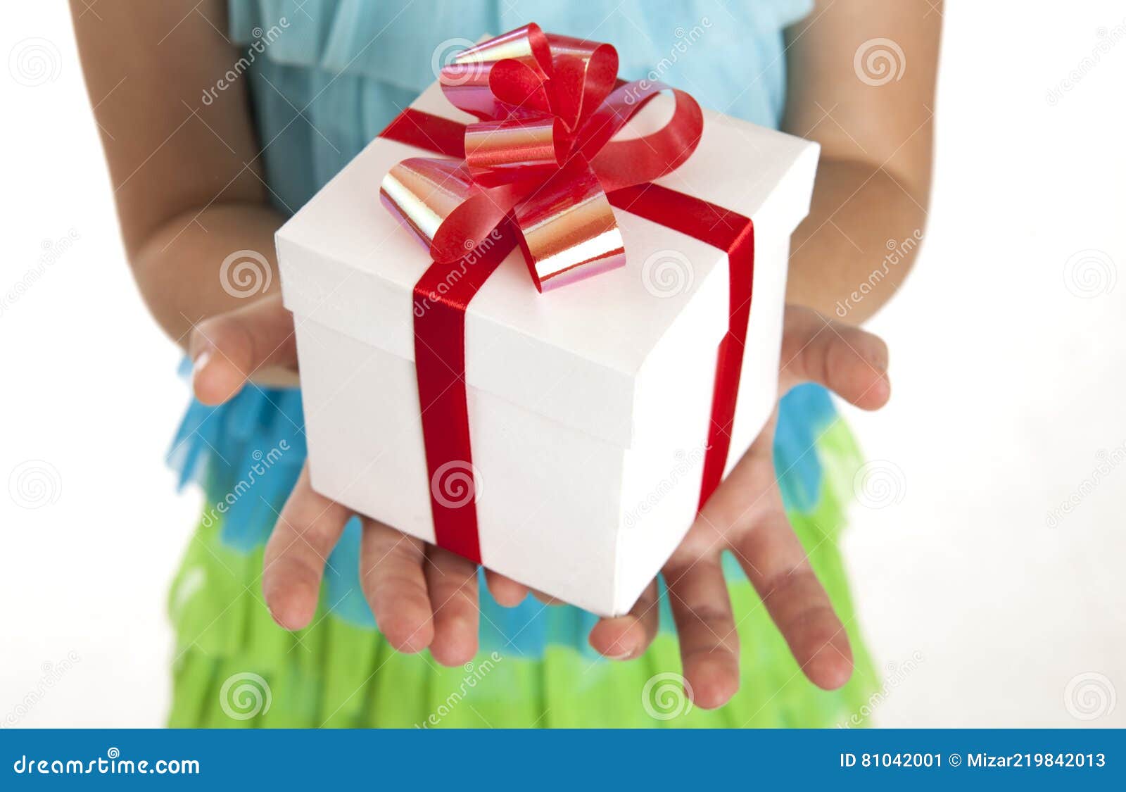 Gift Box in the Children`s Hands Stock Image Image of cardboard