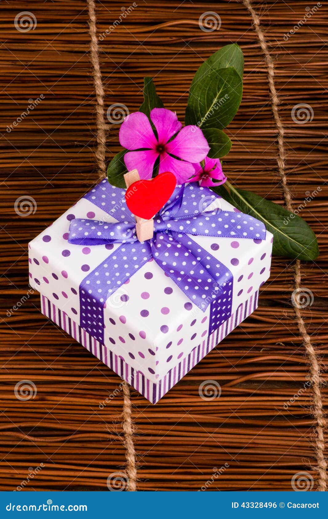 Gift box and flower stock photo. Image of birthday, emotion 43328496