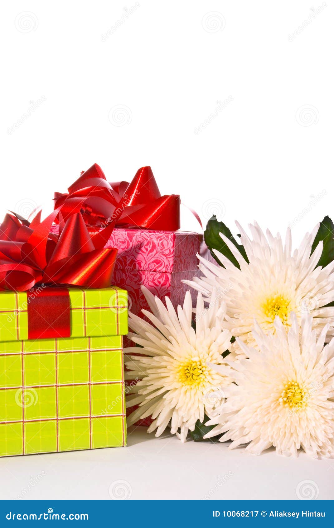 Gift box with flowers stock image. Image of colorful 10068217