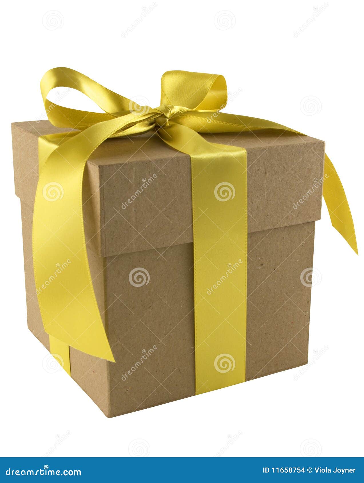 Gift Box with Gold Bow stock photo. Image of celebration 11658754