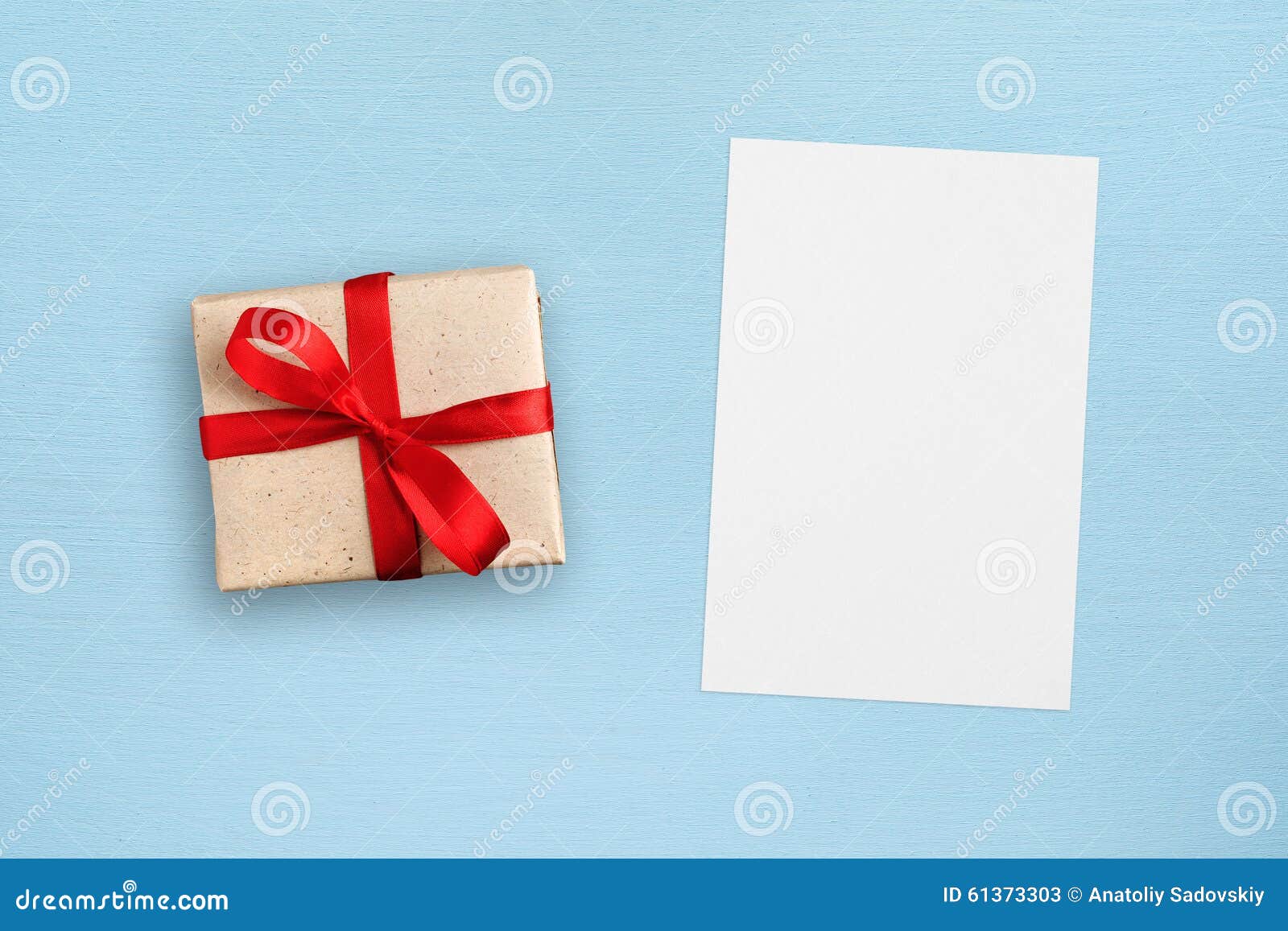 Gift box and greeting card stock image. Image of wrapped 61373303