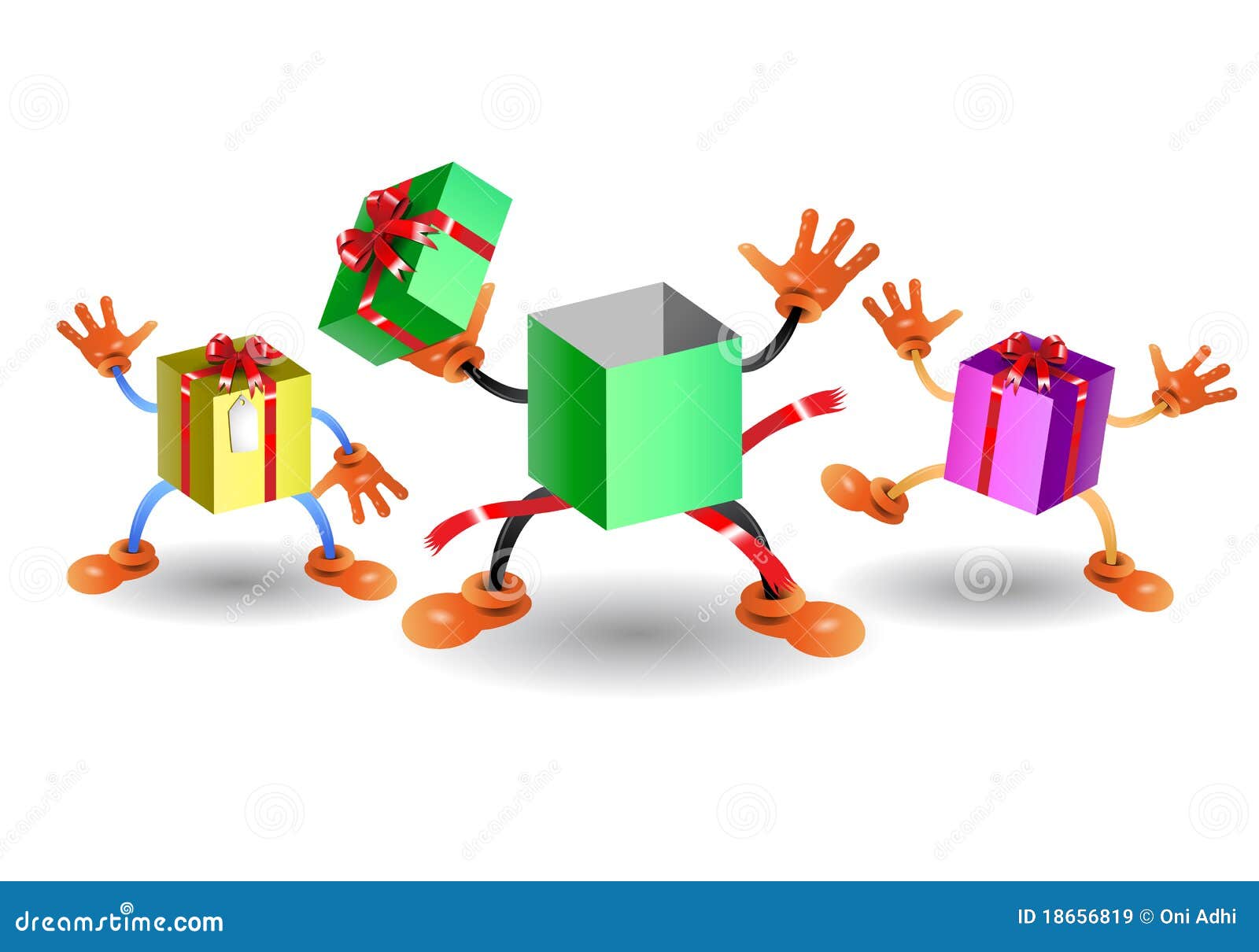 Gift box group stock illustration. Illustration of decorative 18656819