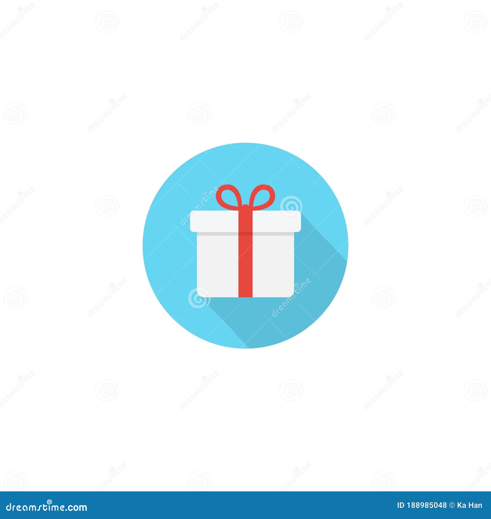 Gift Box Icon in Trendy Flat Style. Present Package Vector Illustration ...