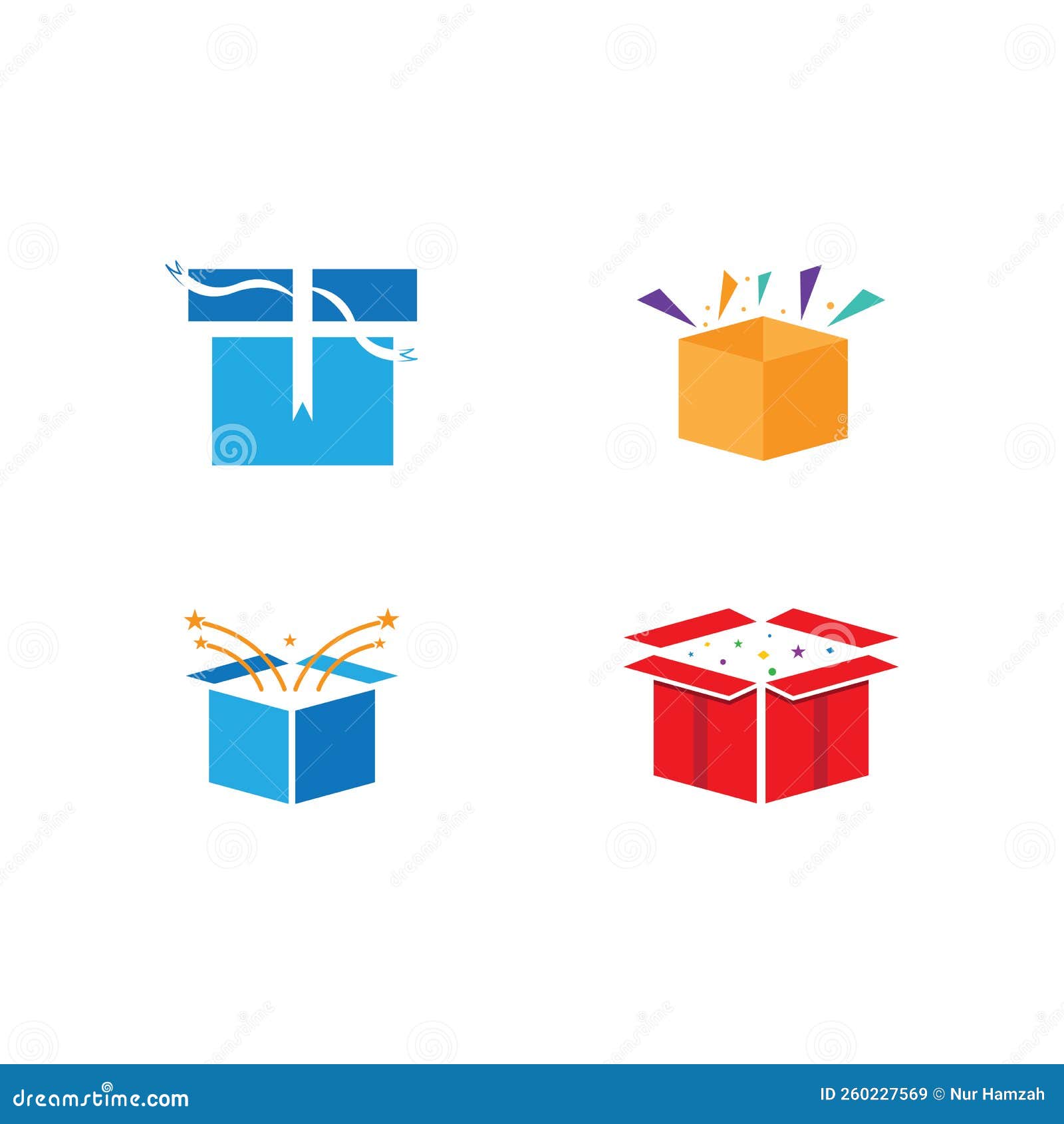 Gift Box Icon Vector stock vector. Illustration of wrap 260227569