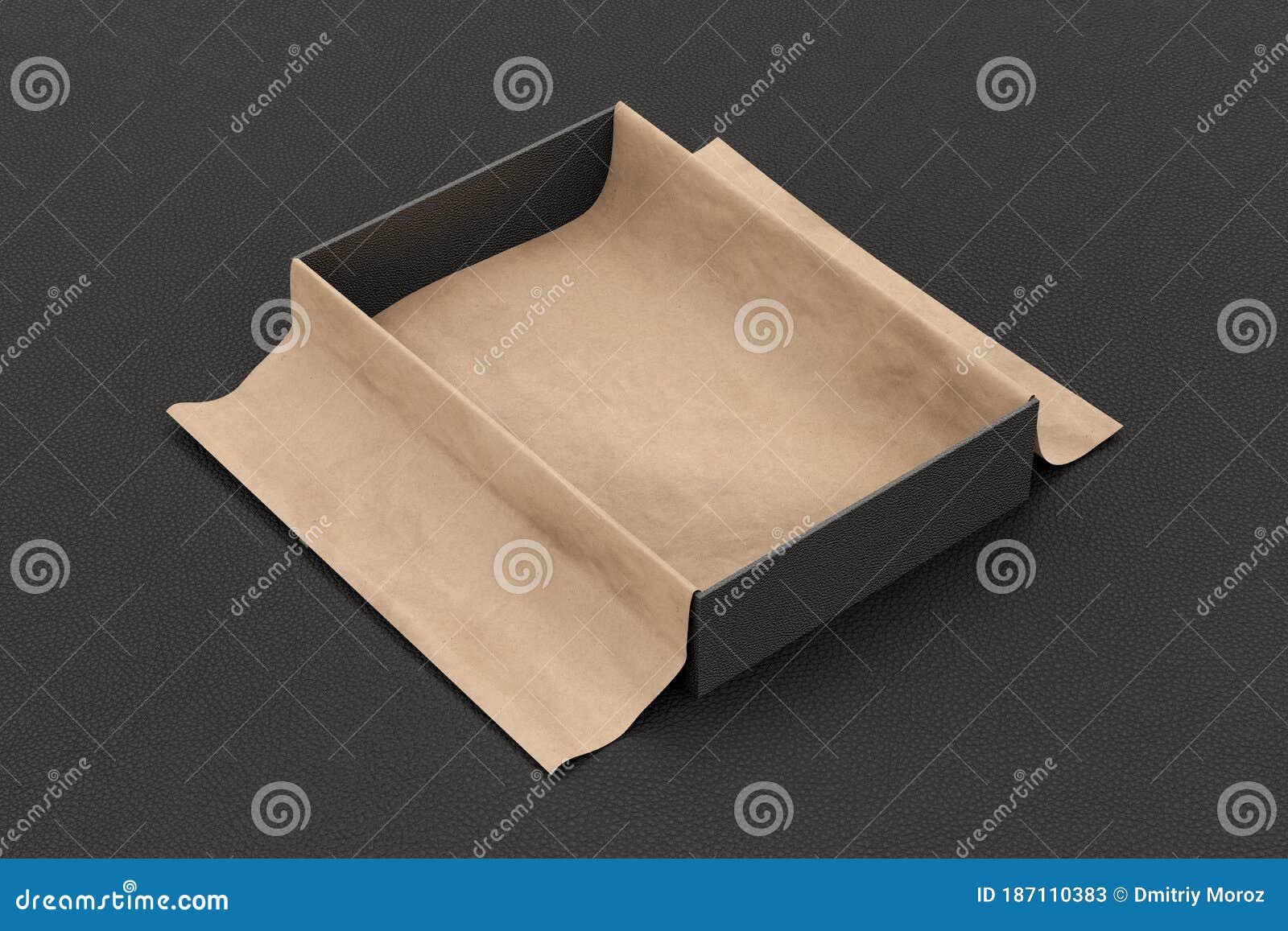 Download Gift Box Mockup With Unfolded Wrapping Paper Stock ...