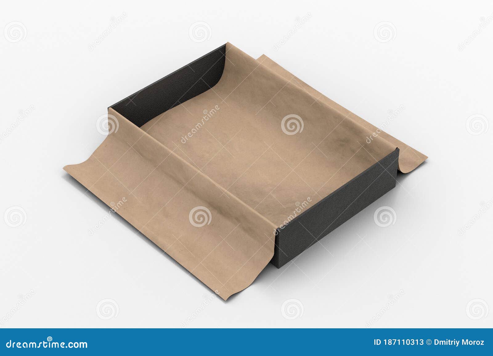 Download Gift Box Mockup With Unfolded Wrapping Paper Stock ...