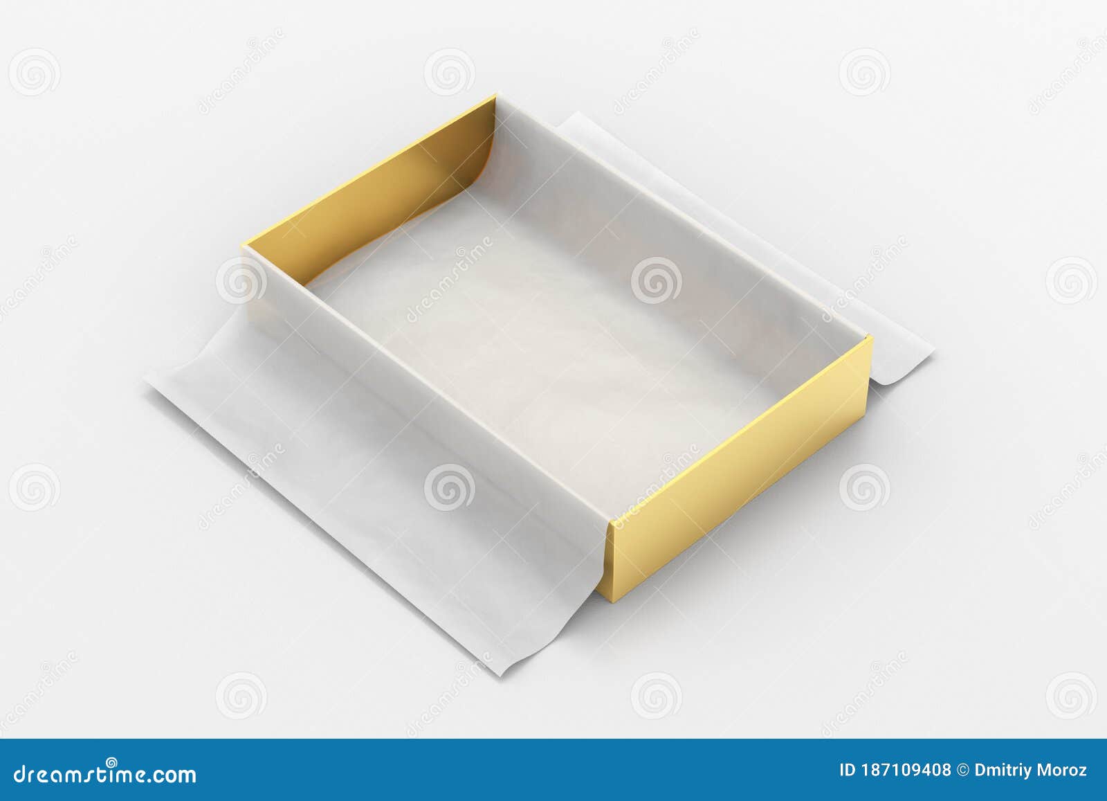 Download Gift Box Mockup With Unfolded Wrapping Paper Stock ...