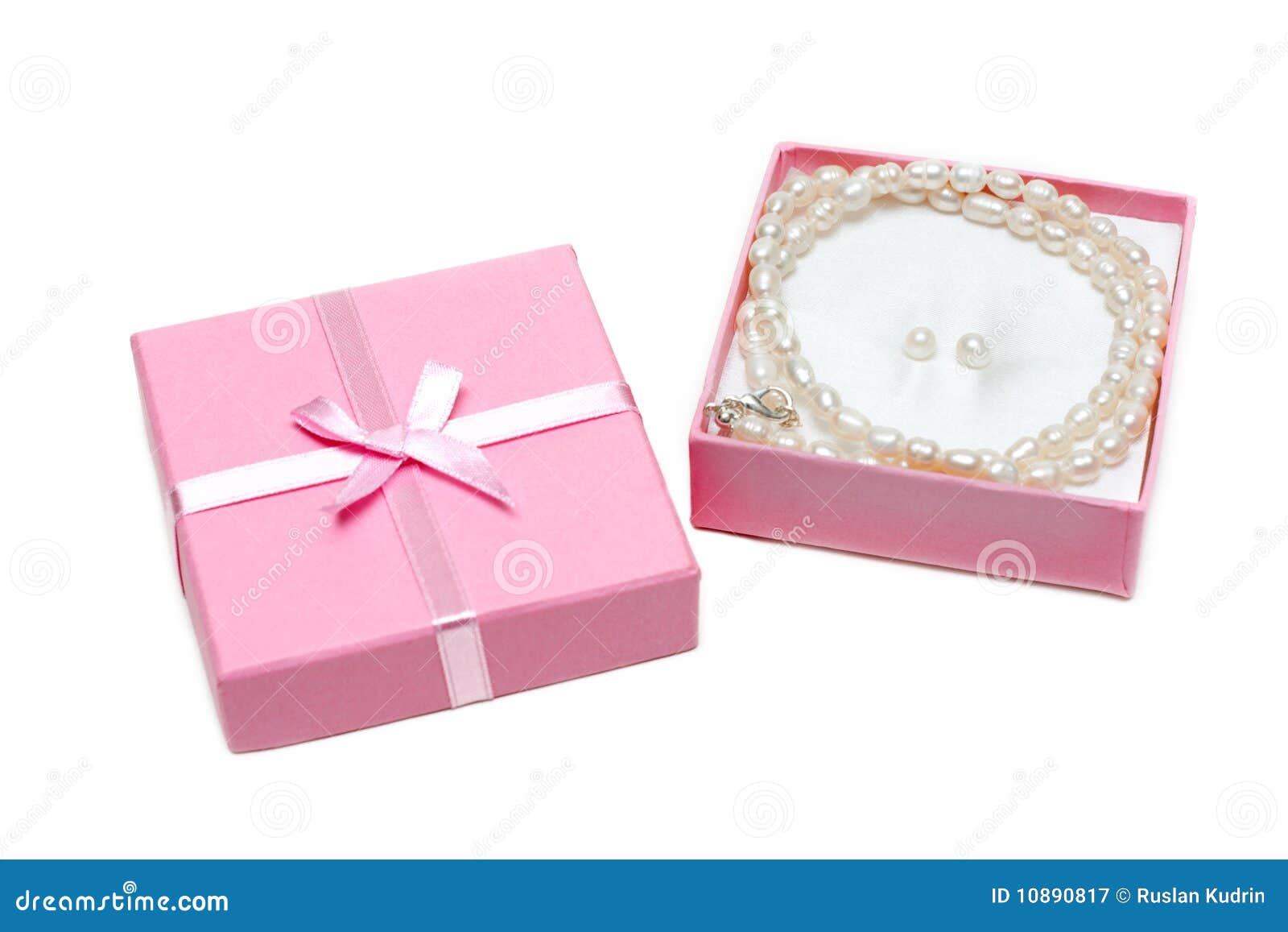 Gift Box with Necklace from Pearl Stock Image Image of jeweler