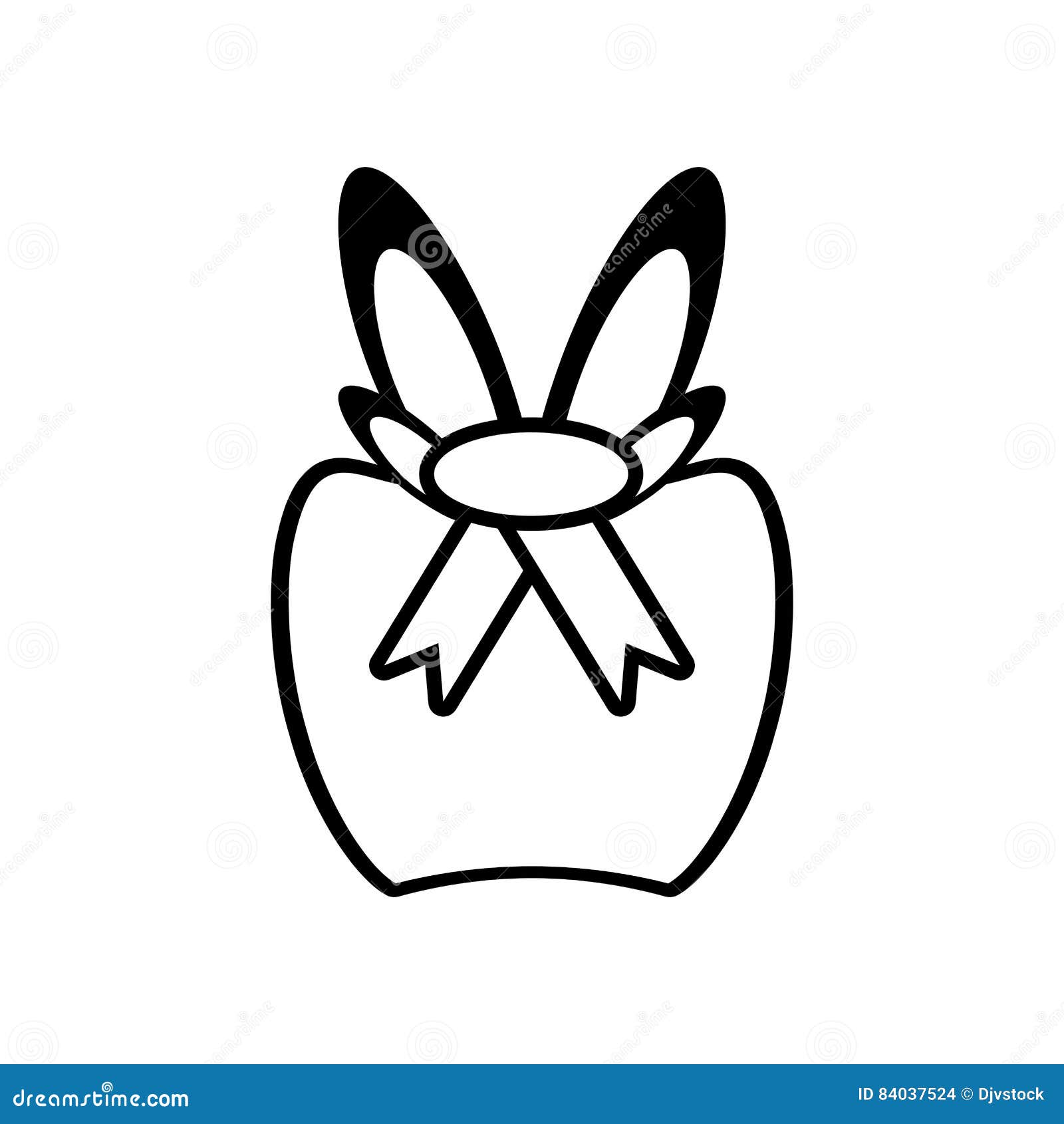 Gift Box Packaging Ribbon Bow Outline Stock Illustration Illustration