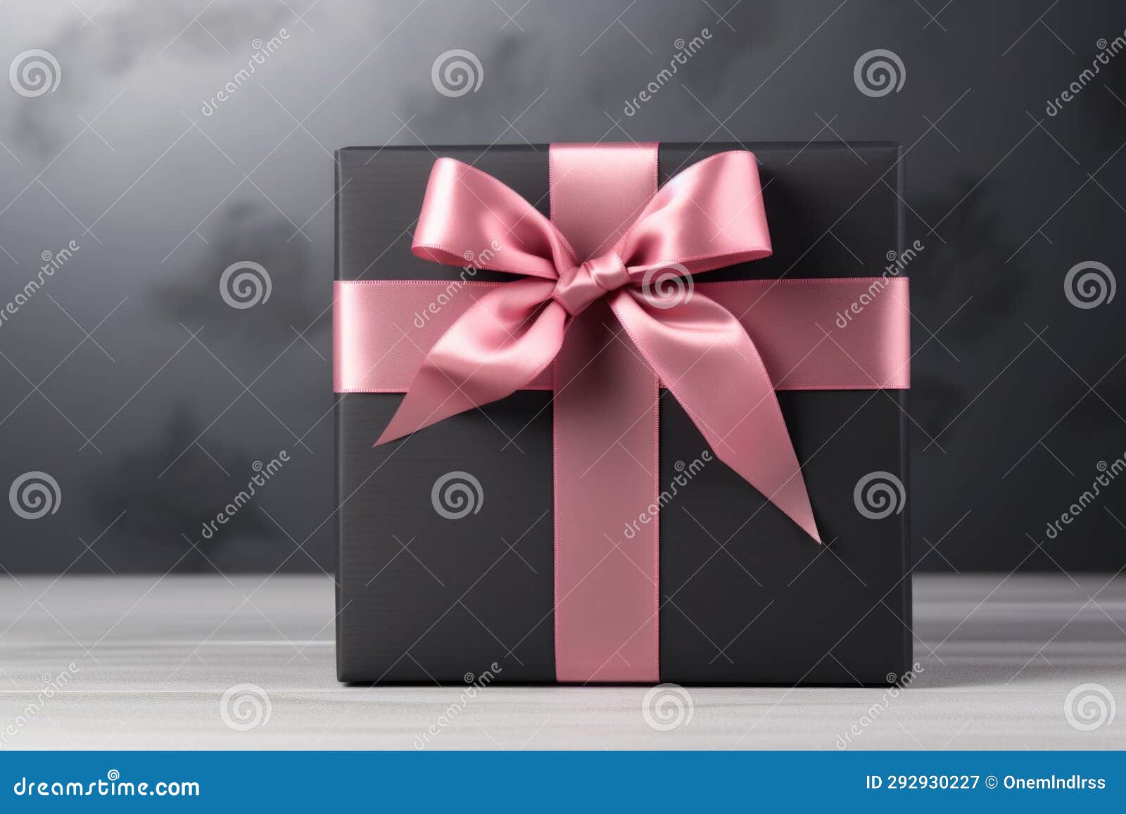 Gift Box with Pink Ribbon and Bow . Stock Image Image of white