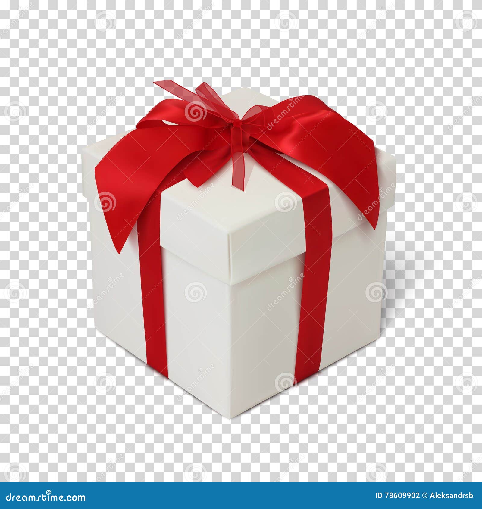 Gift Box With Red Ribbon And Bow. Stock Vector Illustration of design