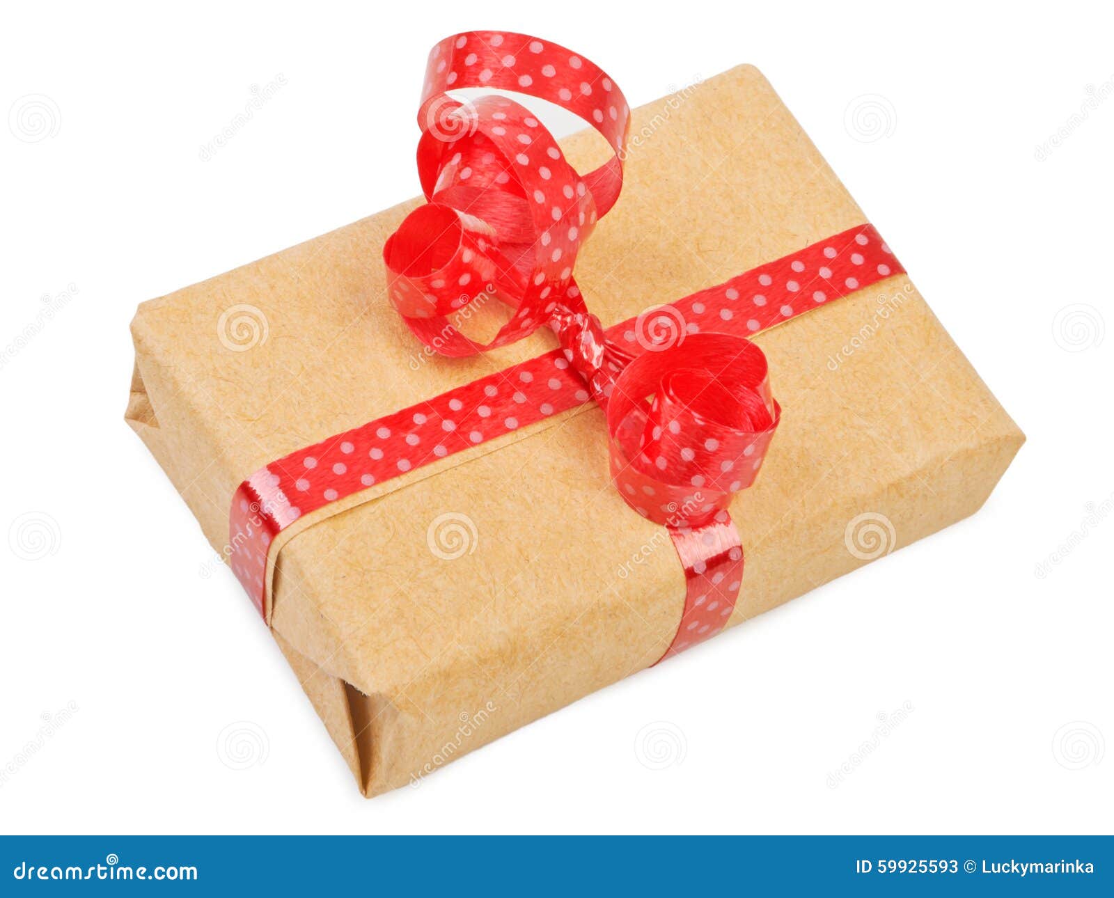 Gift box with ribbon bow stock image. Image of ornament 59925593