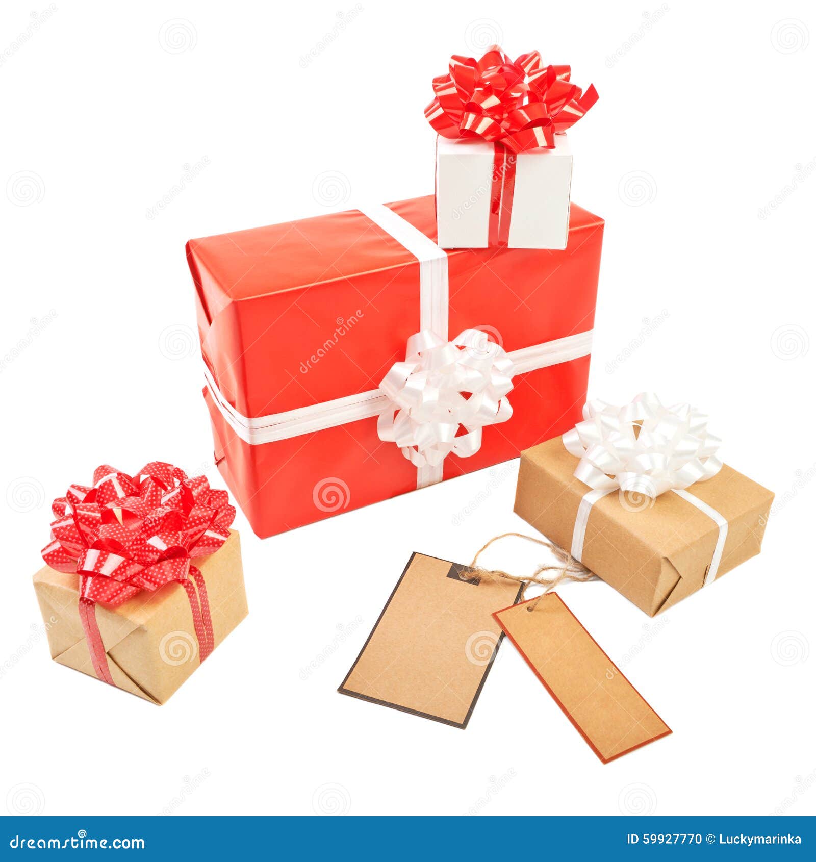 Gift box with ribbon bow stock photo. Image of christmas 59927770