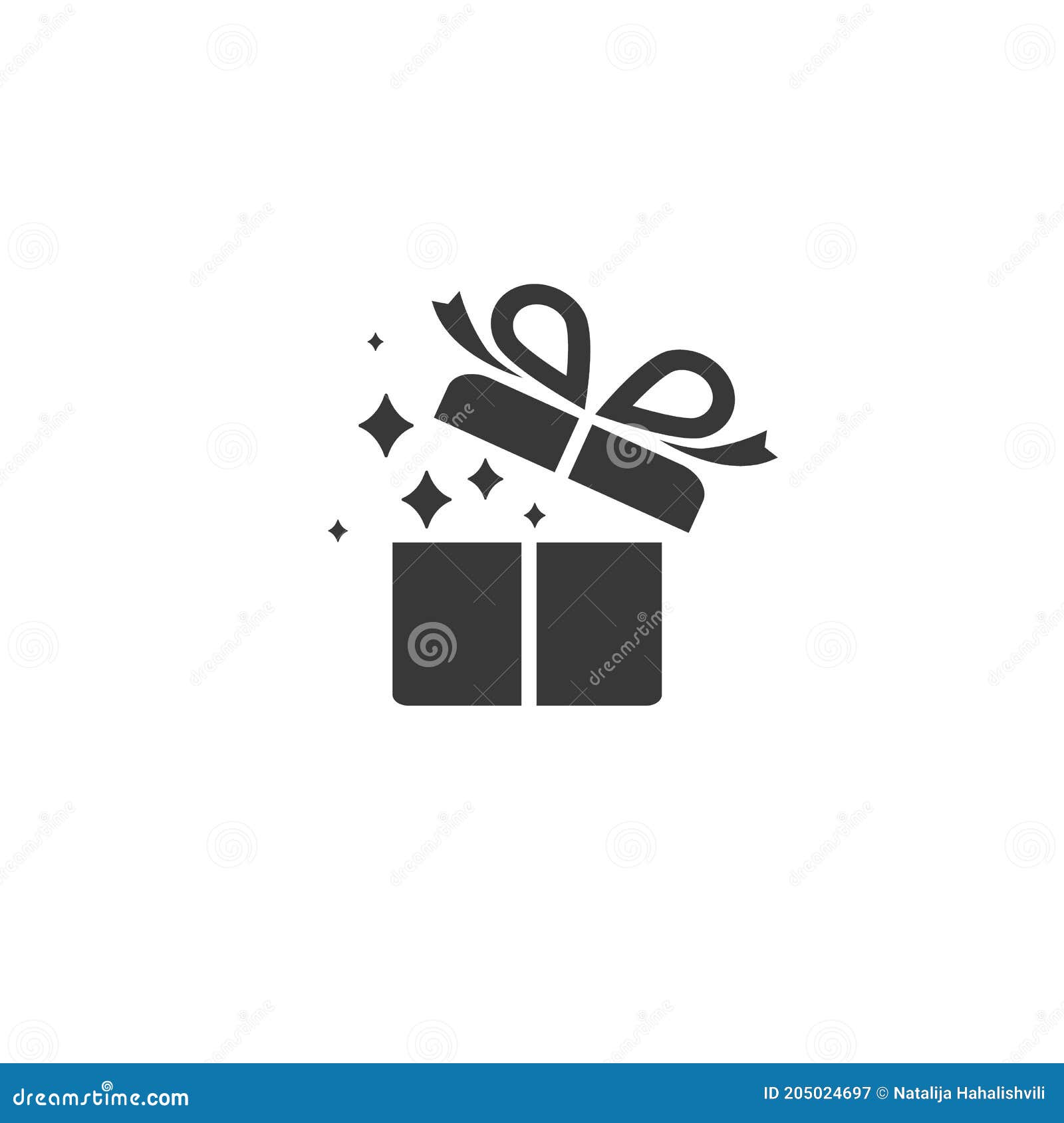 Gift Box with Ribbon Icon Gift Card Icon Vector Stock Vector