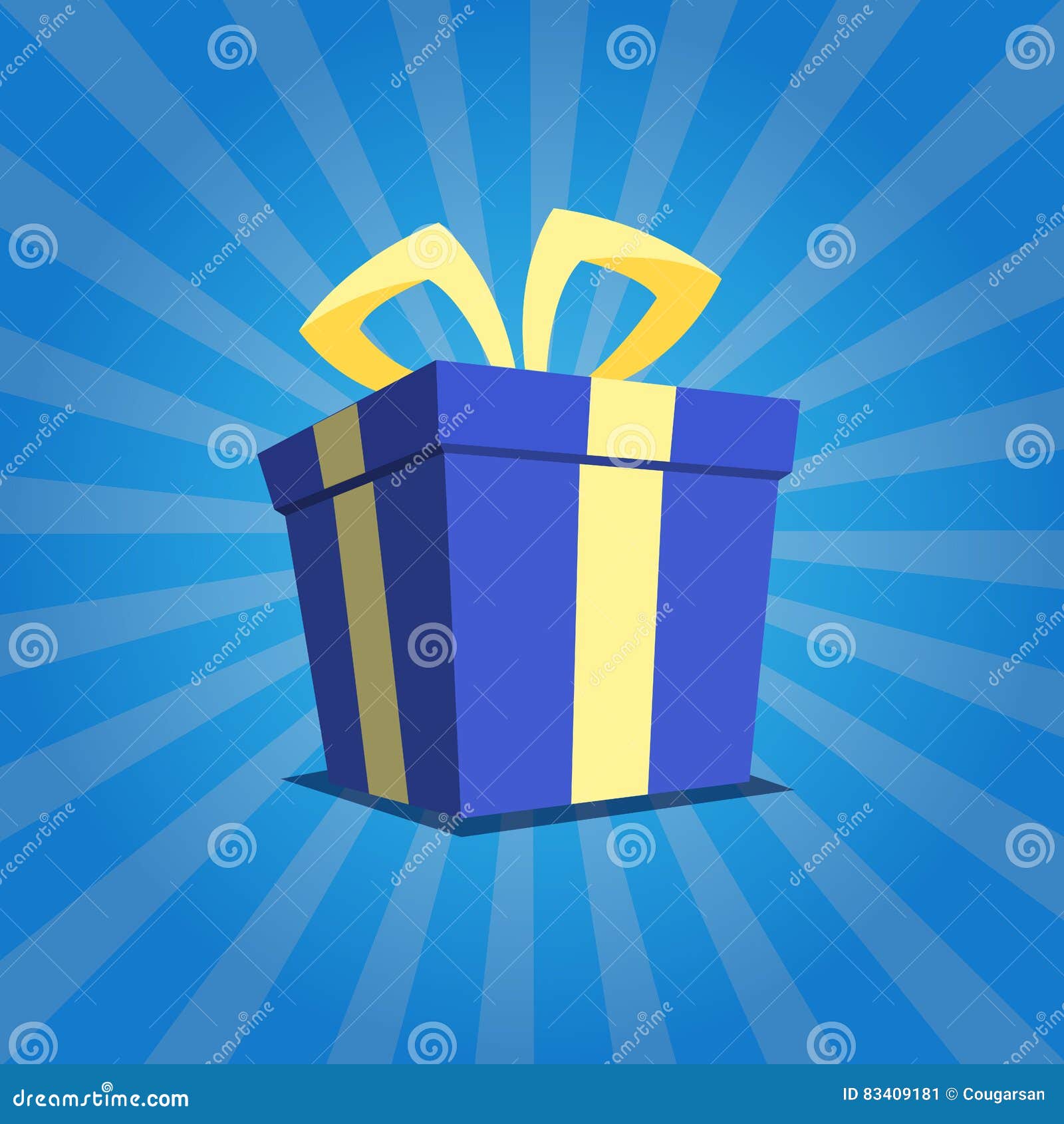 Gift Box with Ribbon Packaging in Vector Format Stock Vector