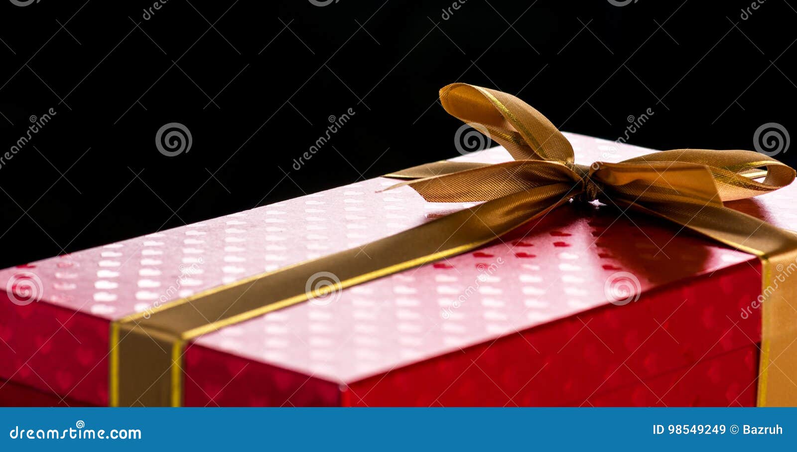 Gift box with satin ribbon stock image. Image of ribbon 98549249