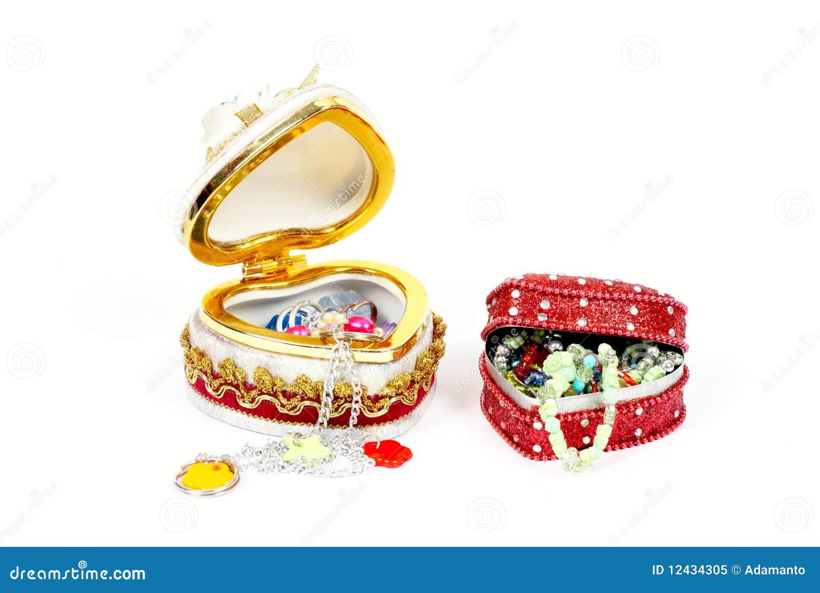 Gift box of toy jewelry stock image. Image of wealth 12434305