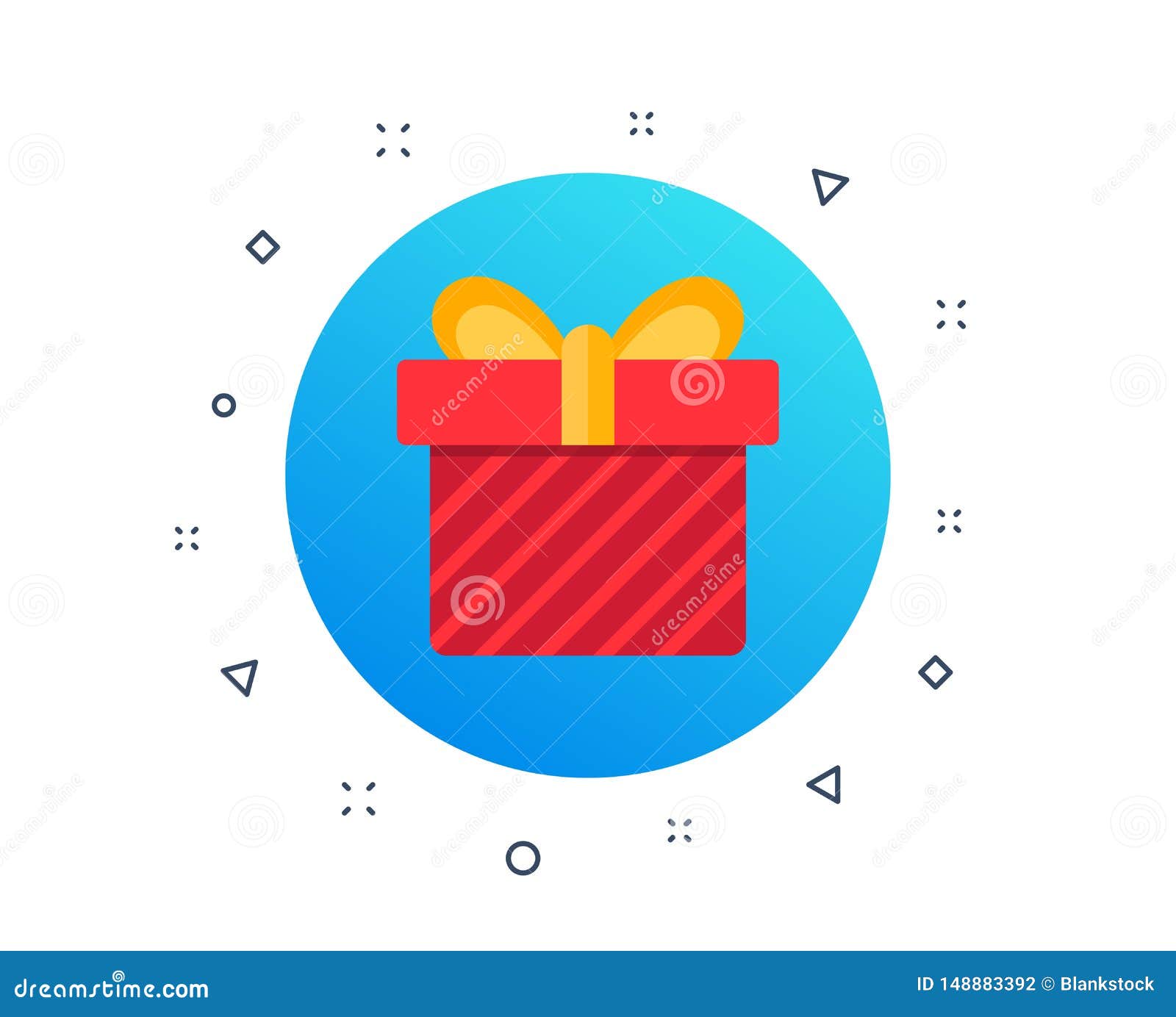 Gift Box Vector Icon. Surprise Gift Illustration. Special Prize Winner ...