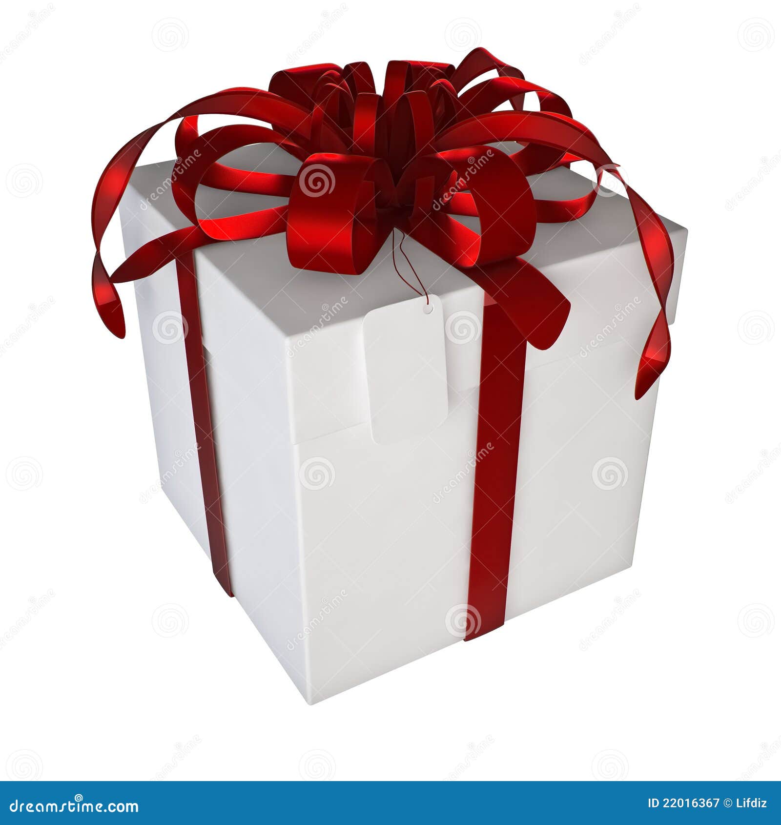 Gift Box on the White Background Stock Illustration Illustration of