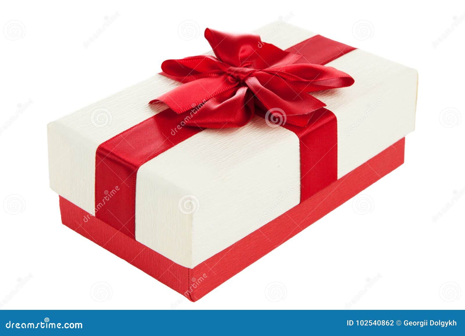 Gift Box On White Background Stock Photo Image of ribbon, celebration