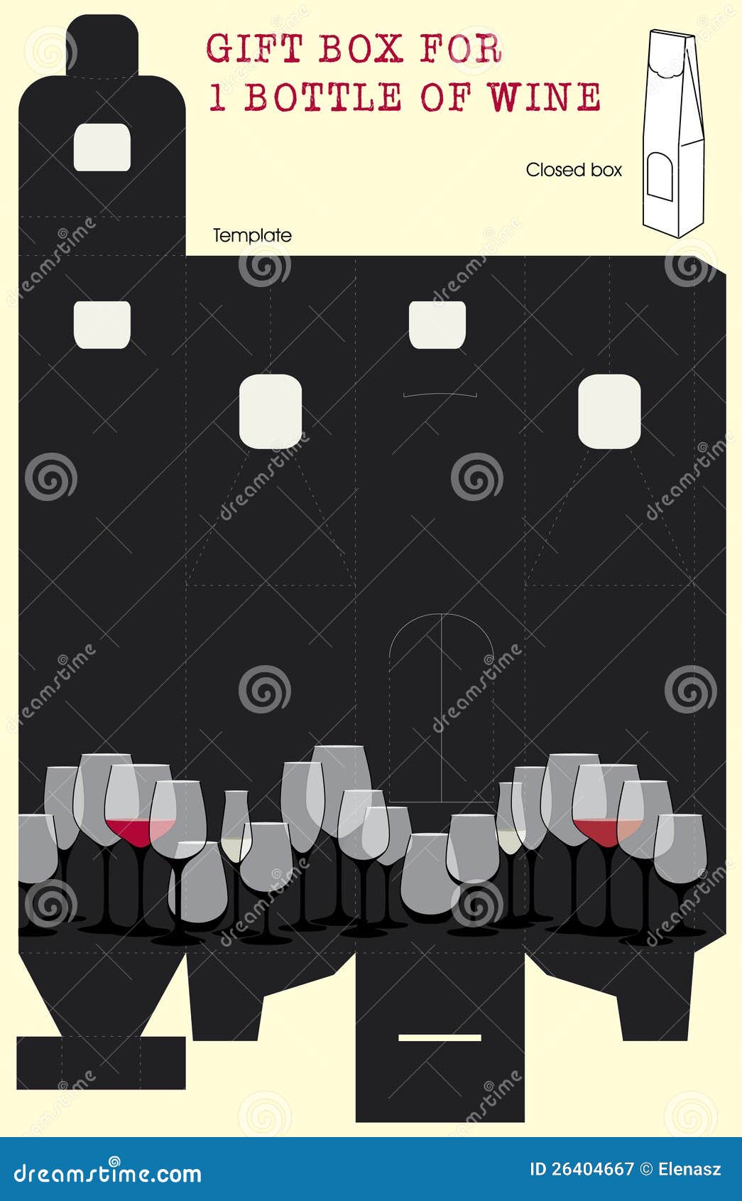 Gift box for wine bottle. stock vector. Illustration of original 26404667
