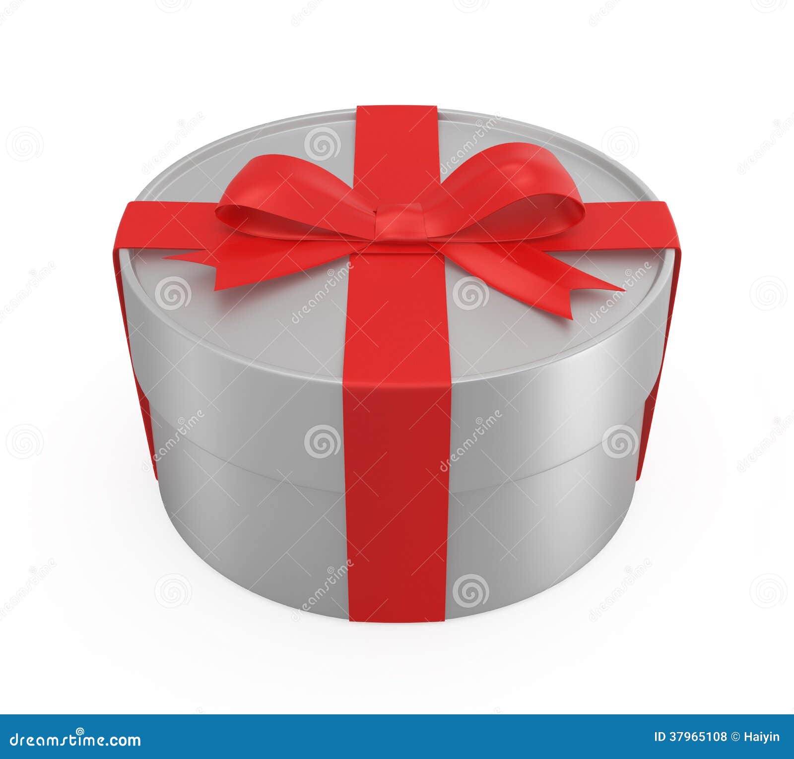 Gift Box Wrapped with Red Bow Stock Illustration Illustration of