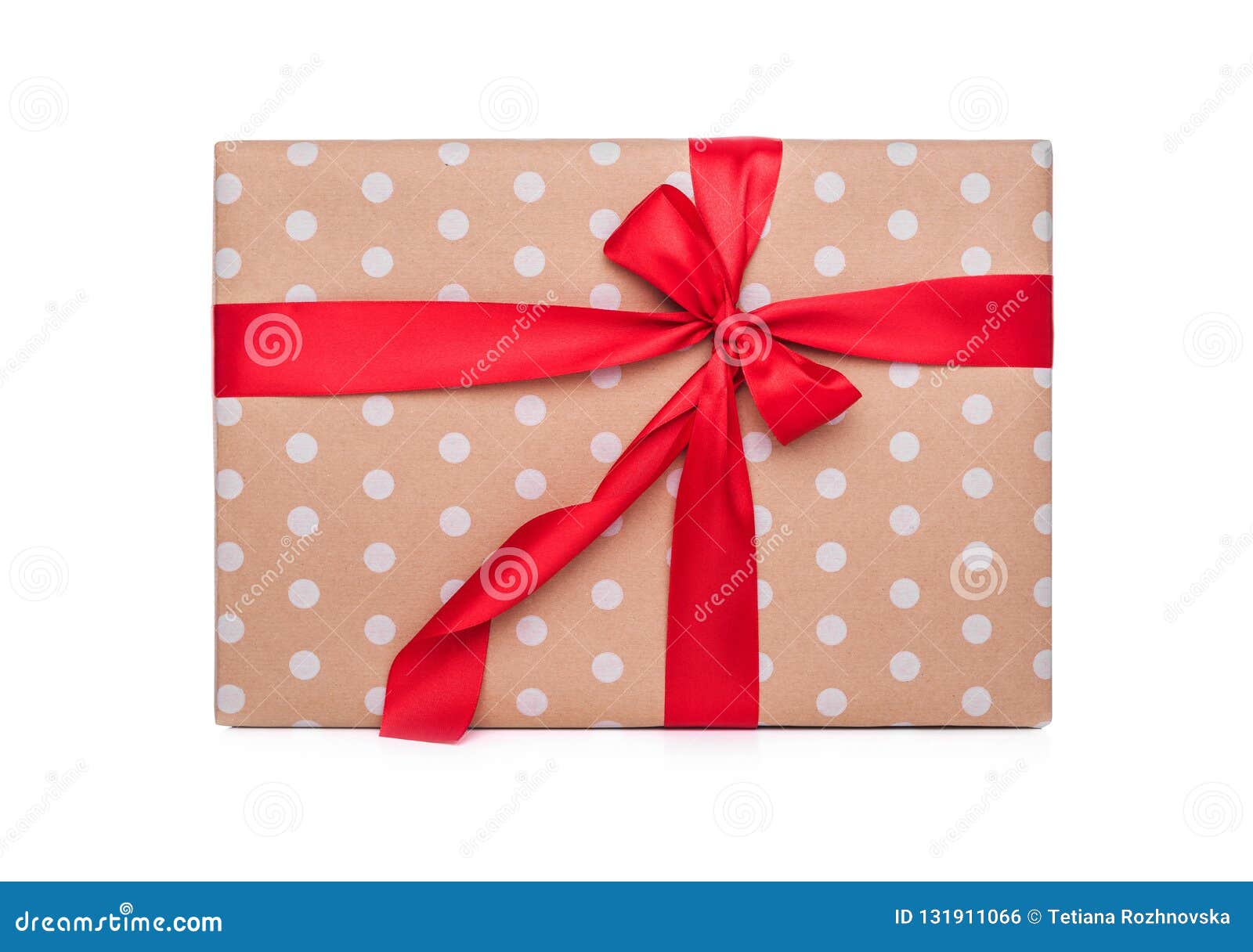 Gift Box. Wrapping Paper with Polka Dots Stock Photo - Image of decor ...