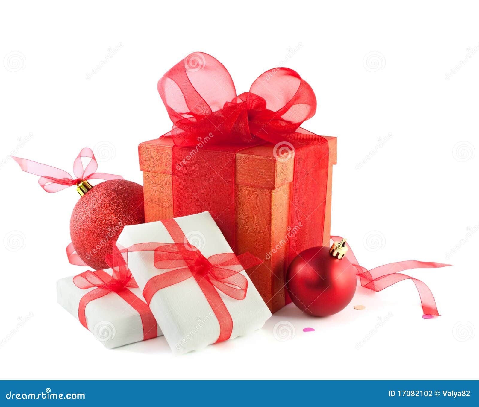 Gift Boxes and Christmas Balls Stock Photo Image of greeting, ball