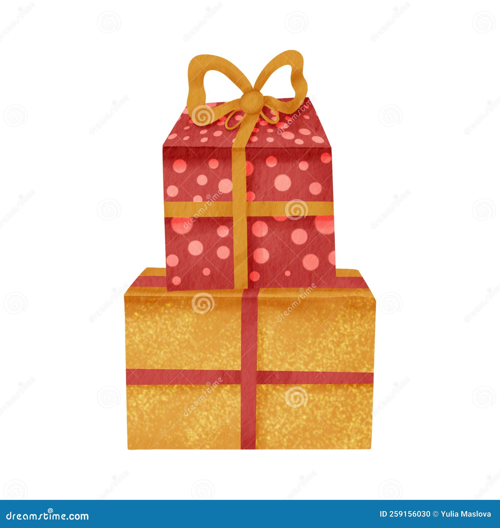 Gift Boxes. Clipart Element for Design. a Set of Isolated Illustrations