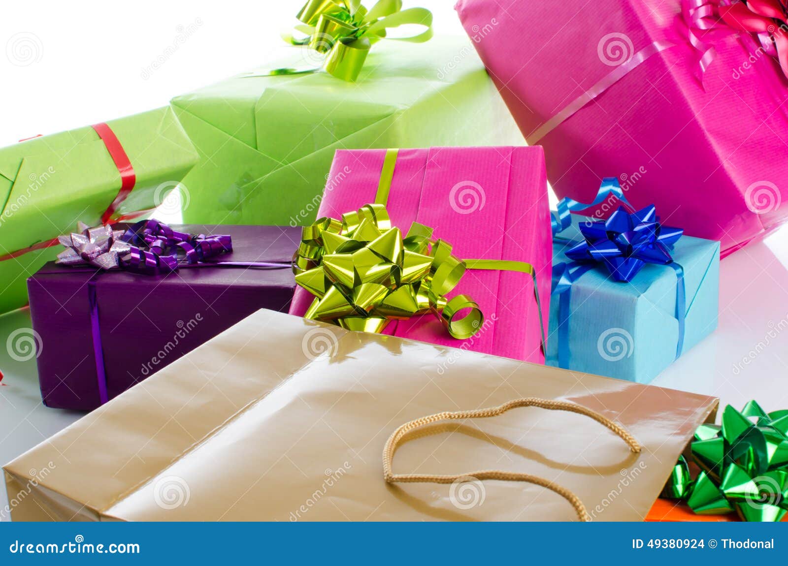 Gift boxes and gift bag stock photo. Image of wrap, surprise 49380924