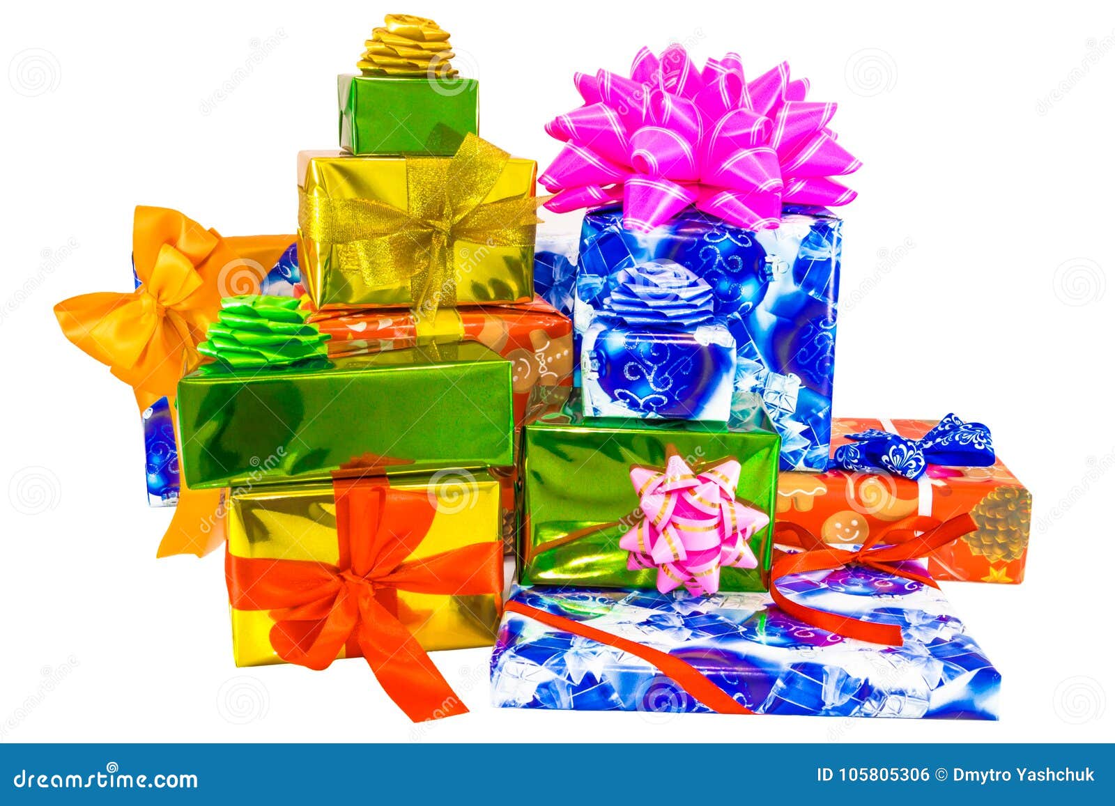 Download Gift Boxes Mockup, Packaging In Colorful Wrapping Paper ...