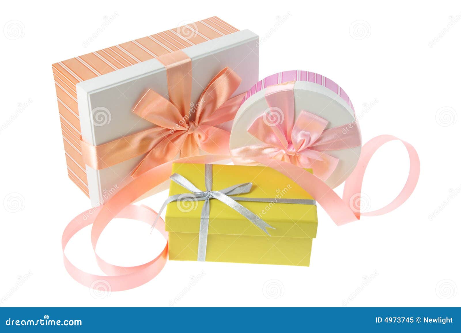 Gift Boxes and Ribbon stock image. Image of gratitude 4973745