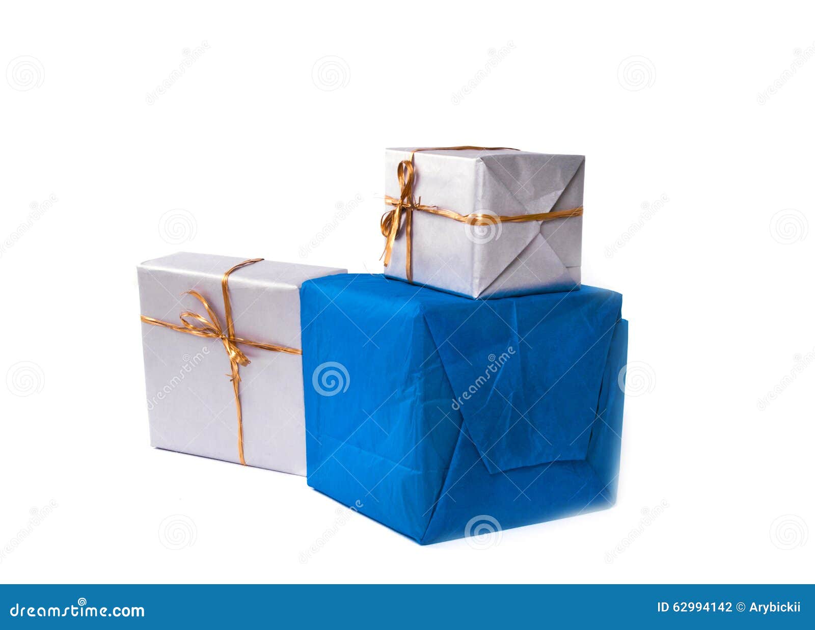 Gift Boxes on White Background Stock Photo Image of ribbon, blank