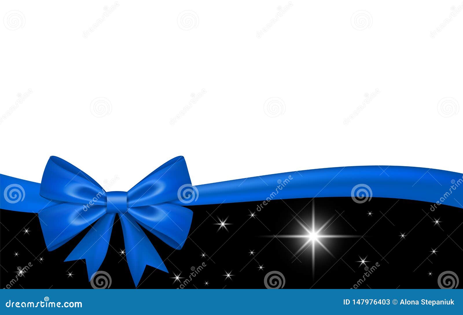 Blue ribbon decoration design Royalty Free Vector Image