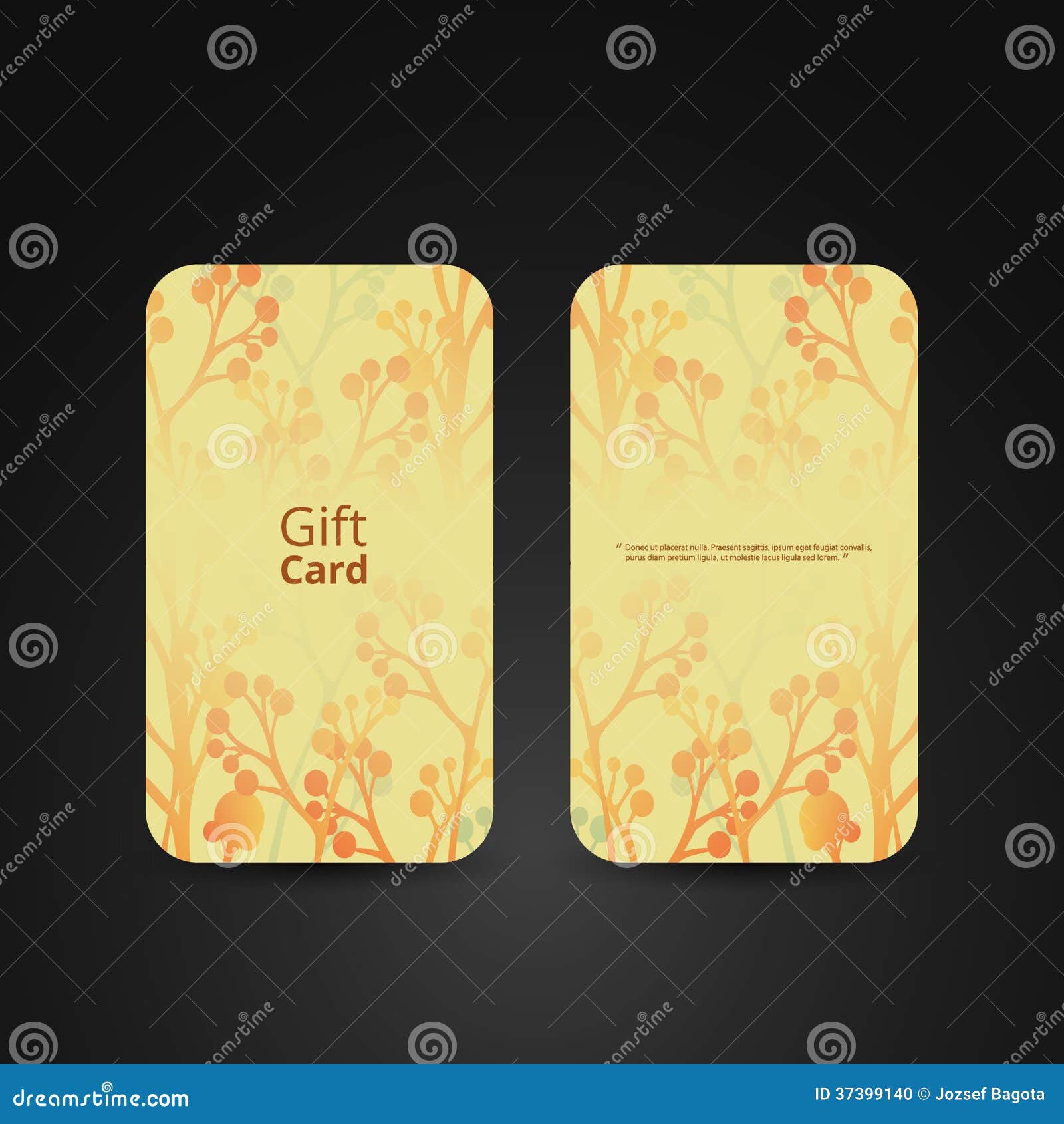 Gift Card with Flowers Design Stock Vector Illustration of colorful