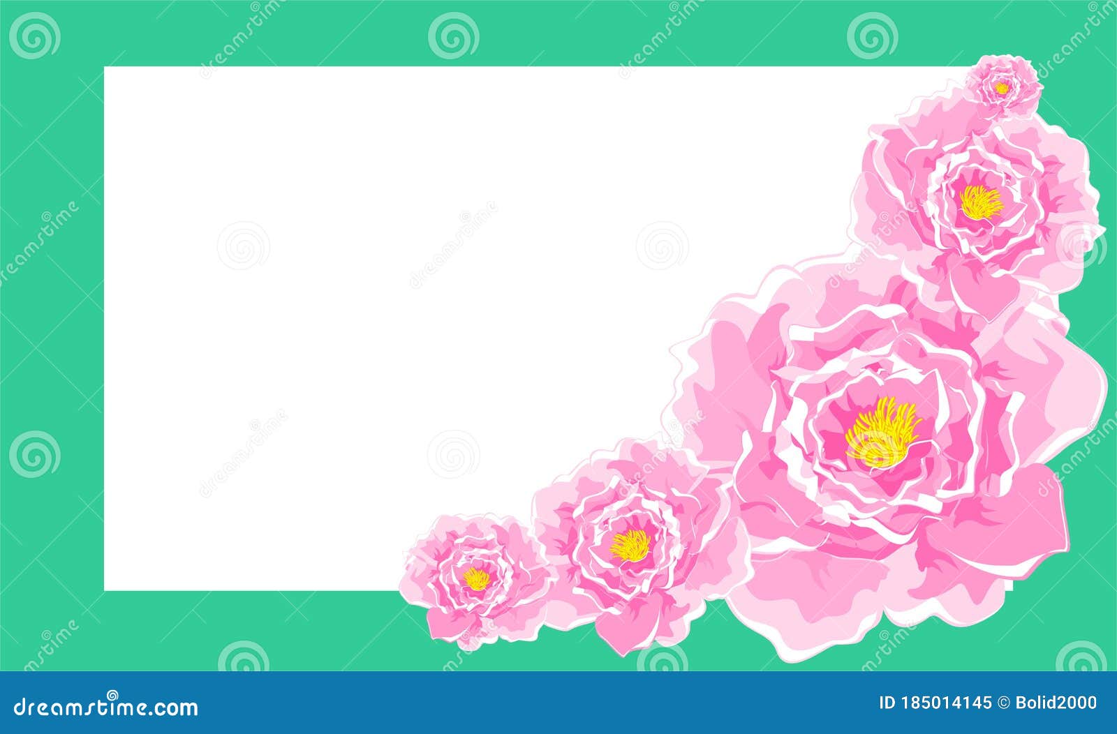 Gift card with flowers stock illustration. Illustration of bouquet