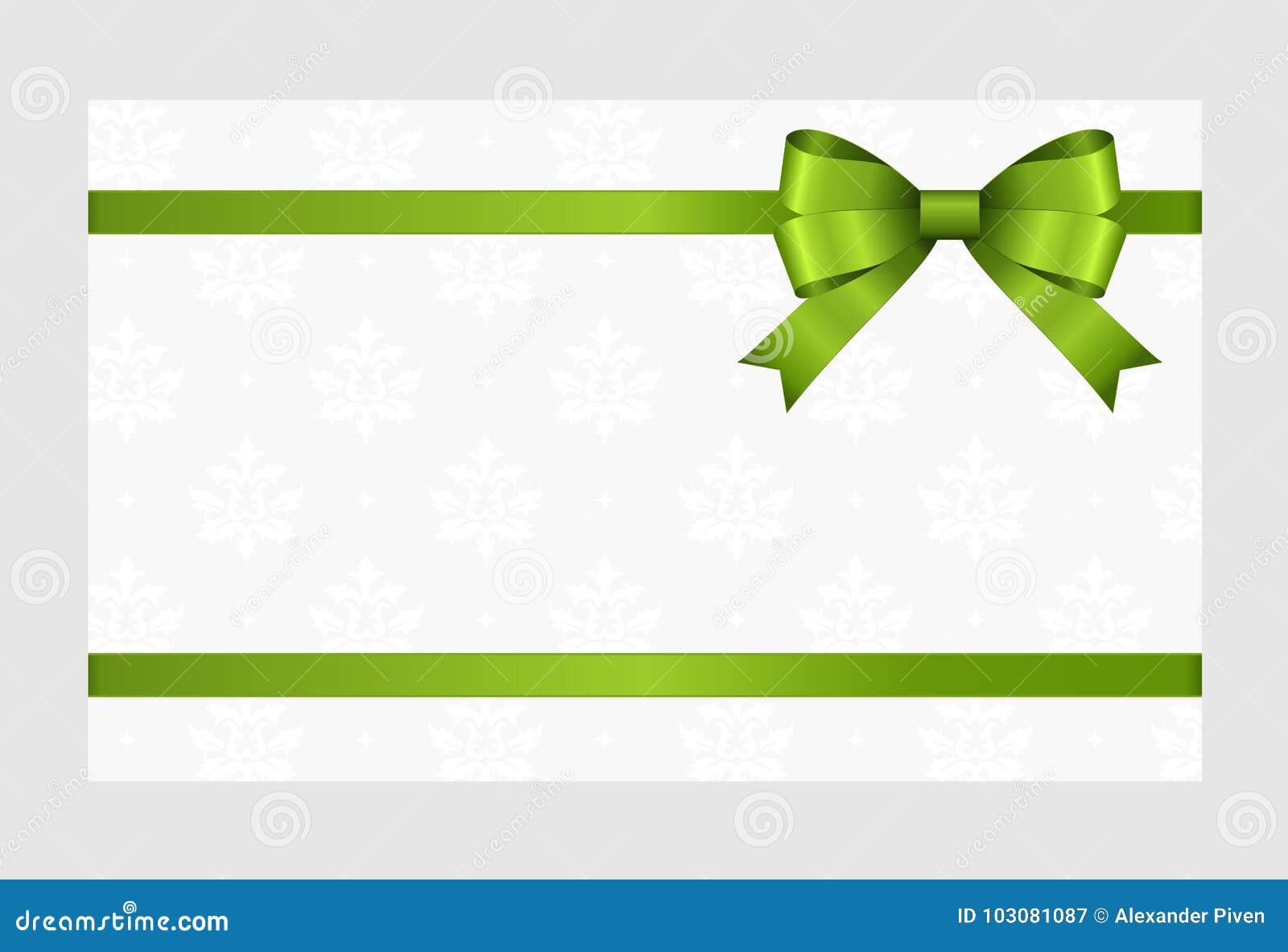 Vector Gift Ribbon Green Silk Bow Stock Vector (Royalty Free