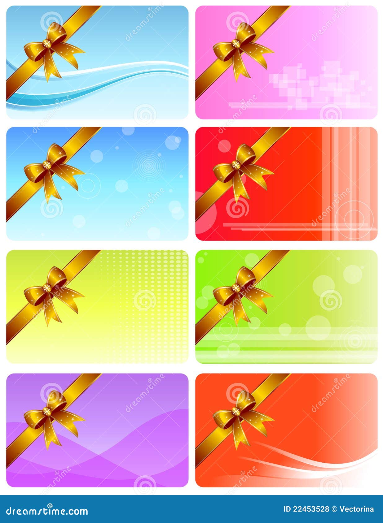 Gift Card Set stock vector. Illustration of happiness 22453528