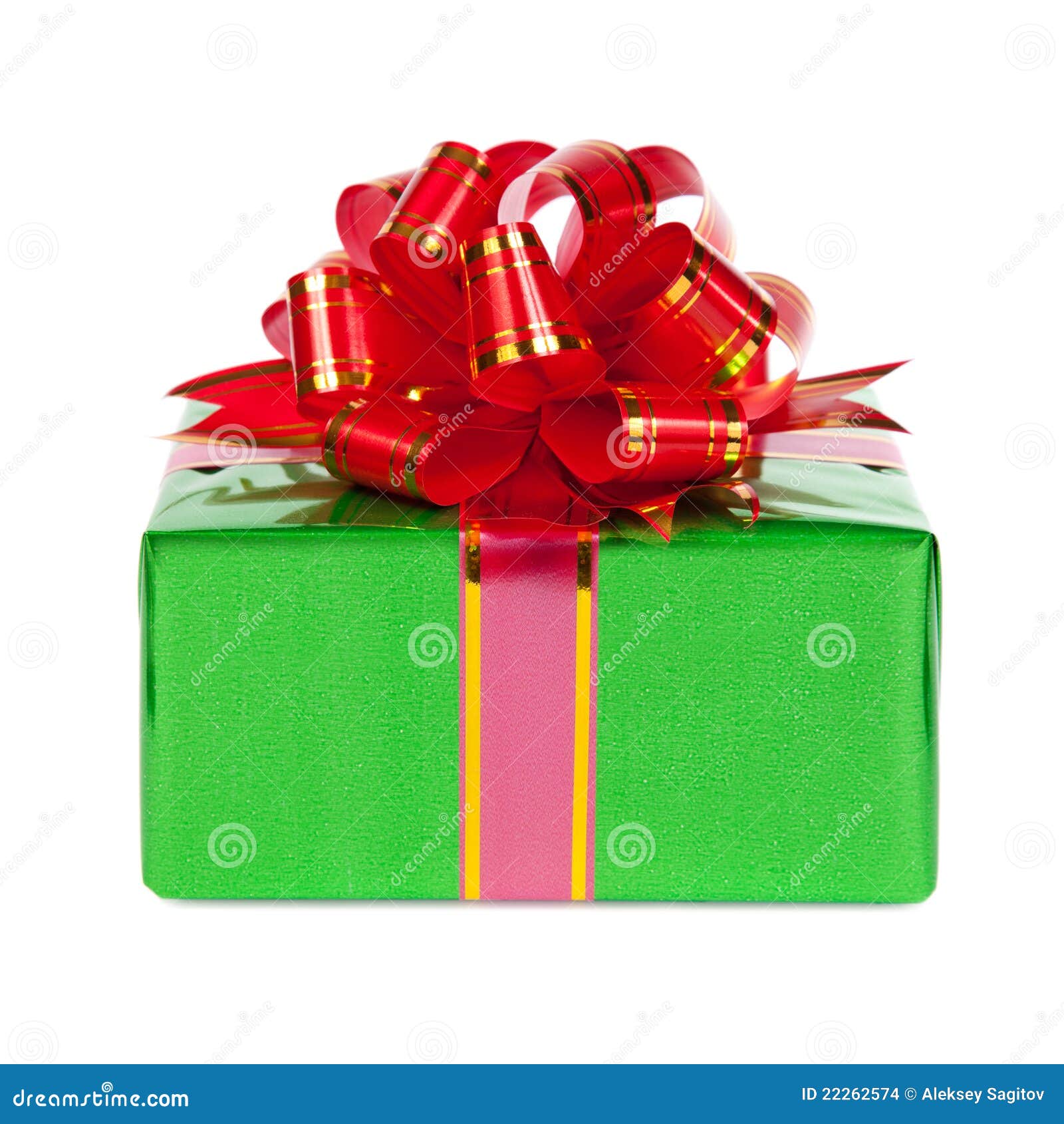 Gift in Colorful Package with Bows Stock Photo Image of package