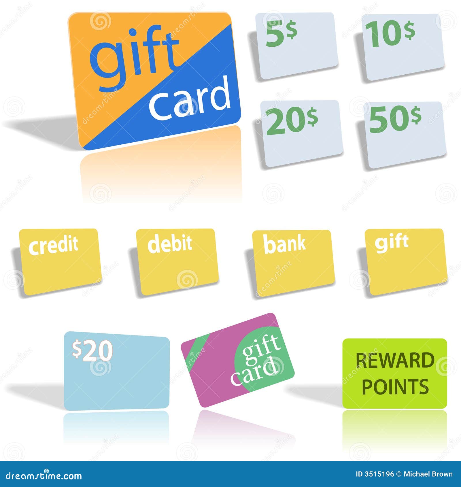 gift credit debit bank cards