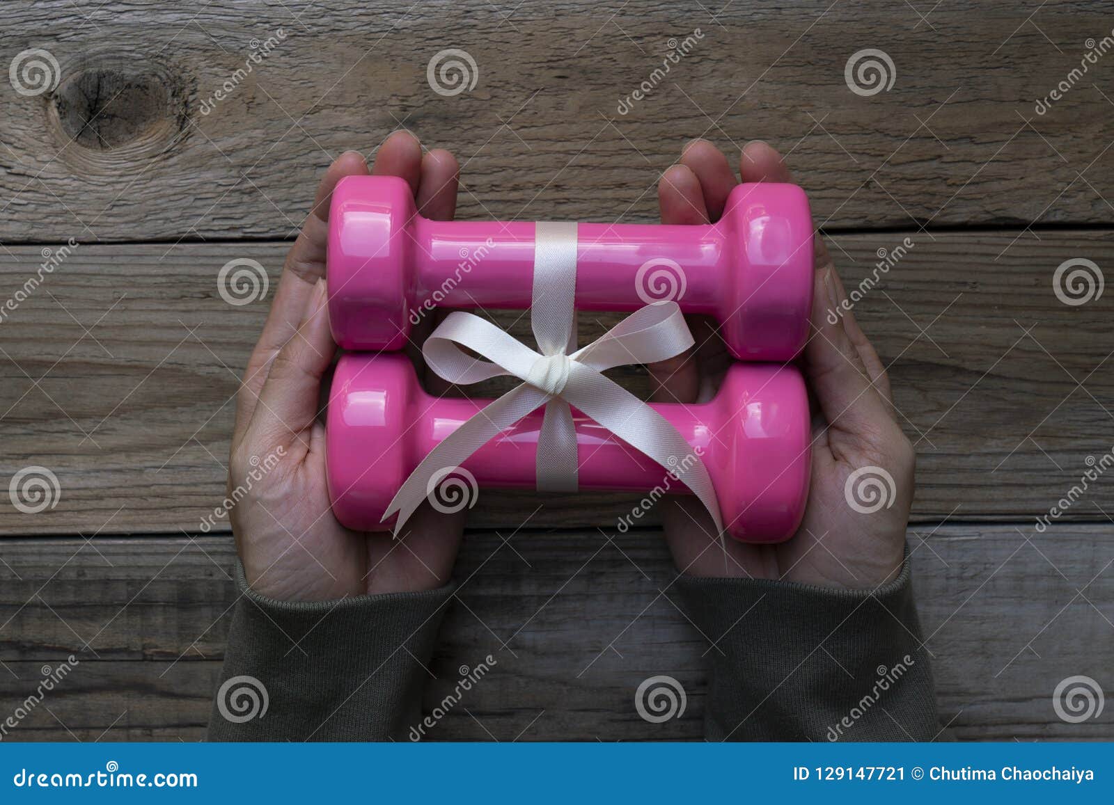 A Gift, Dumbbells, For Health And Training Stock Image - Image of ...