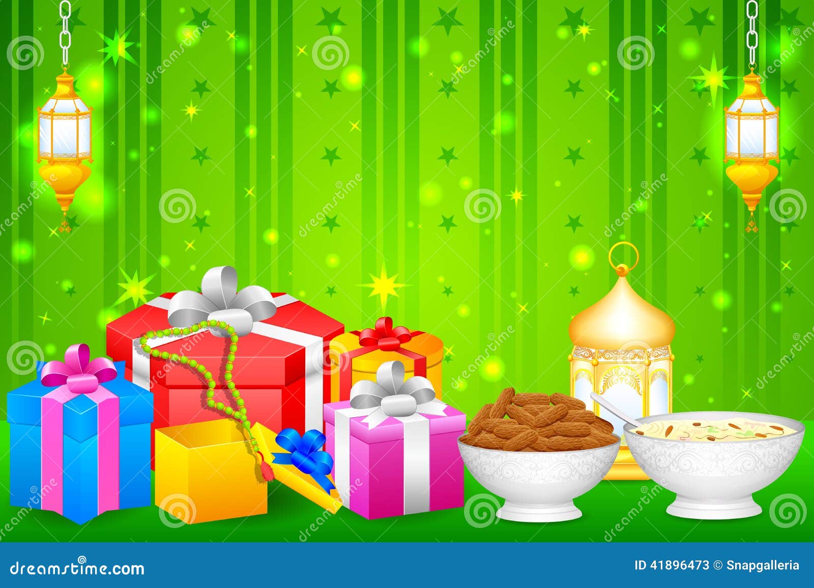 Gift for Eid festival stock vector. Illustration of islam 41896473