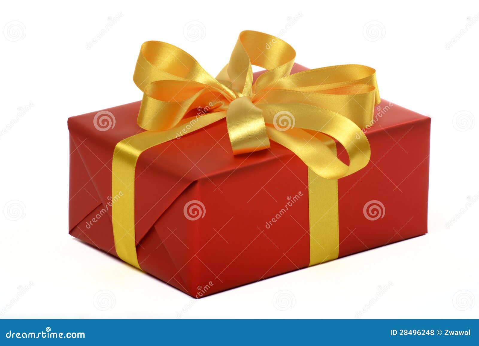 Gift with gold ribbon stock photo. Image of present, giving 28496248