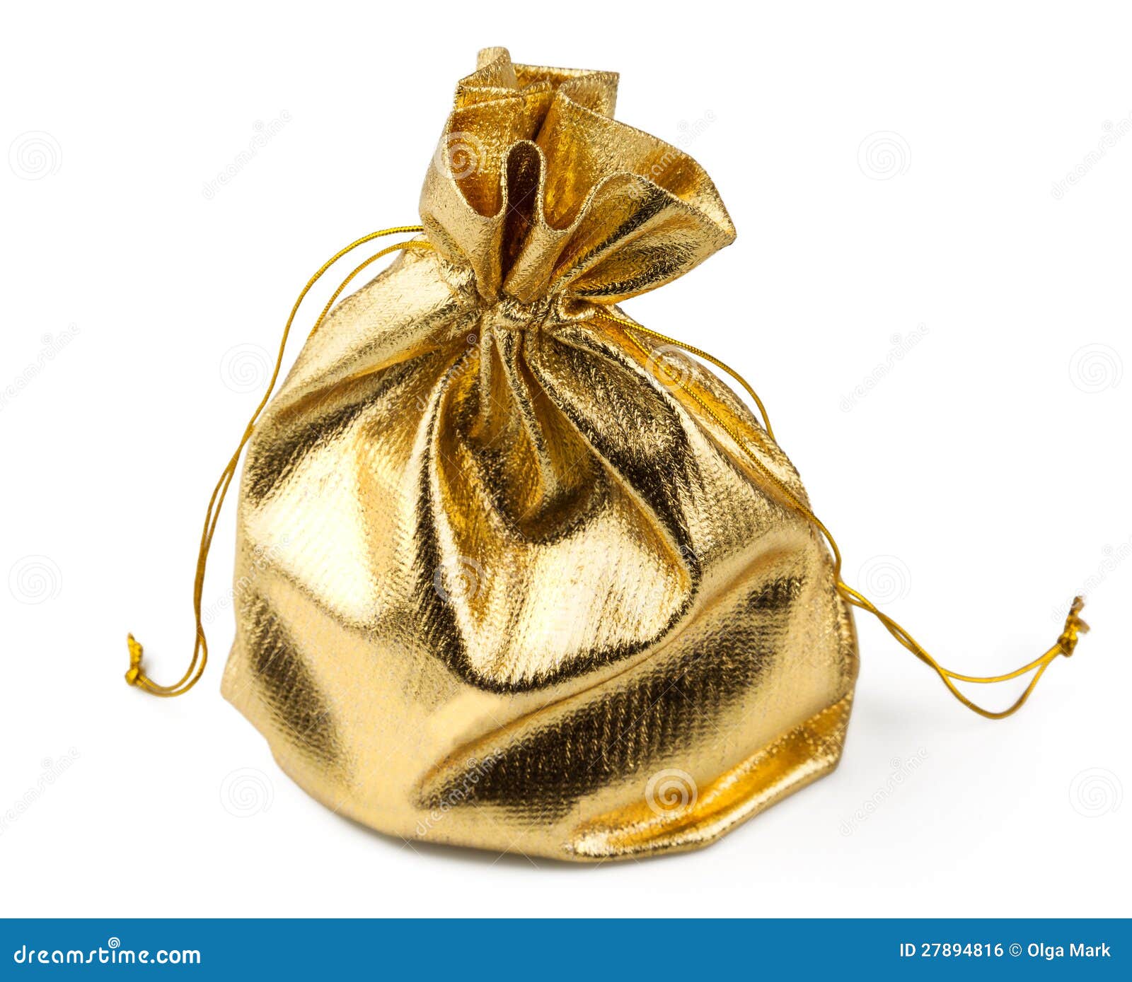 Gift Golden Bag with a Surprise Stock Photo Image of accessory, event 27894816