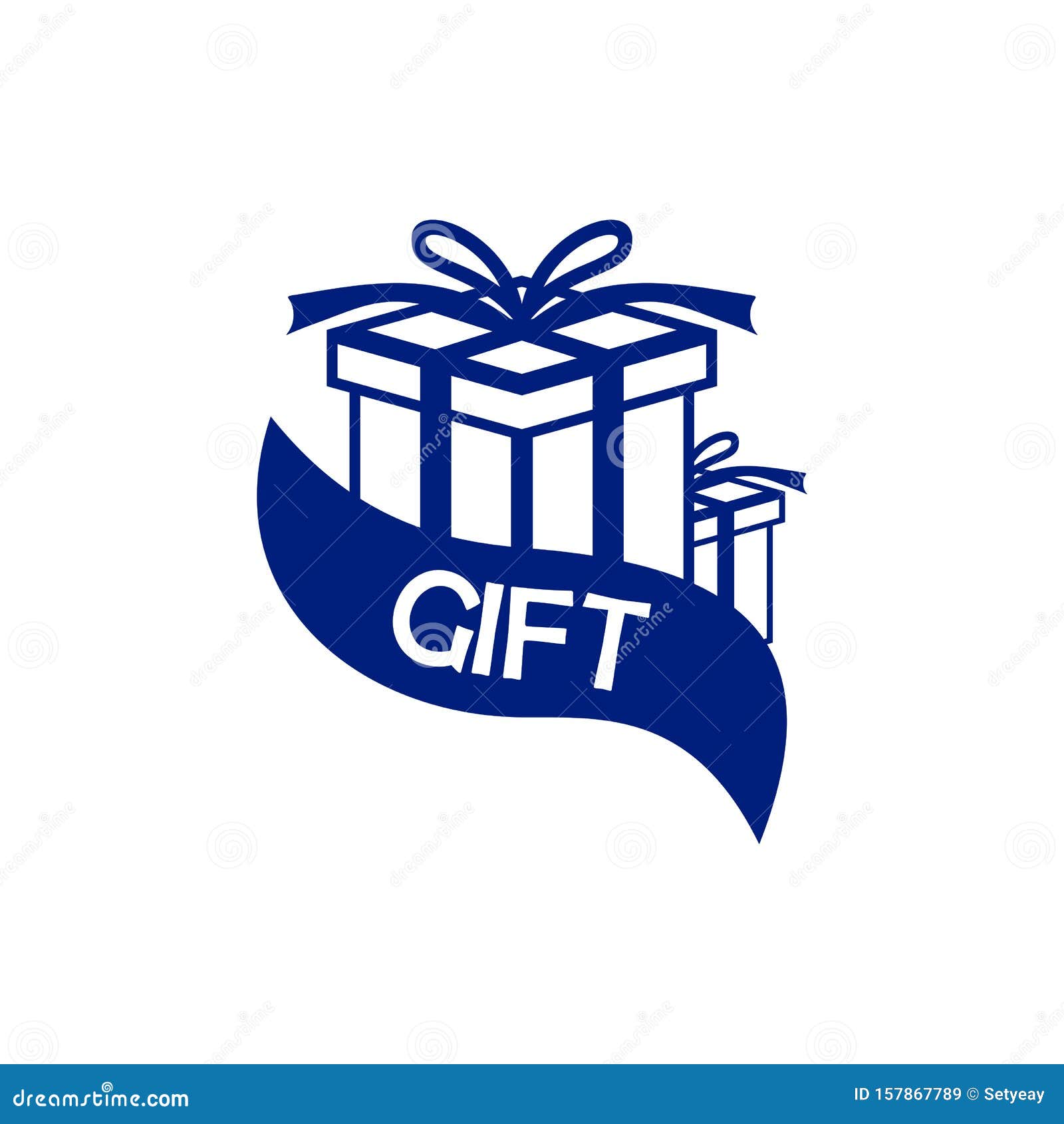 Gift Logo Symbol Template Design Vector, Emblem, Gift Shop Design