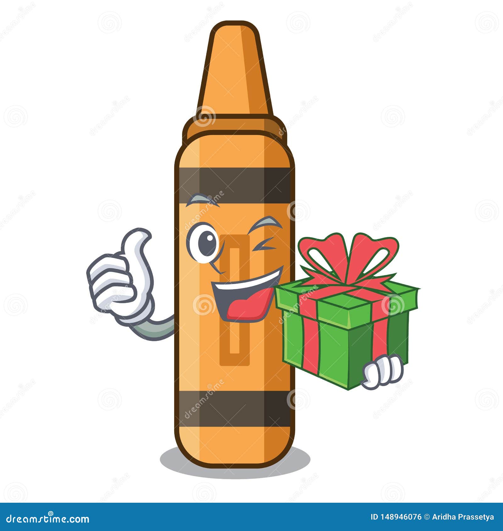  Orange  Crayon  Vector Illustration CartoonDealer com 46710