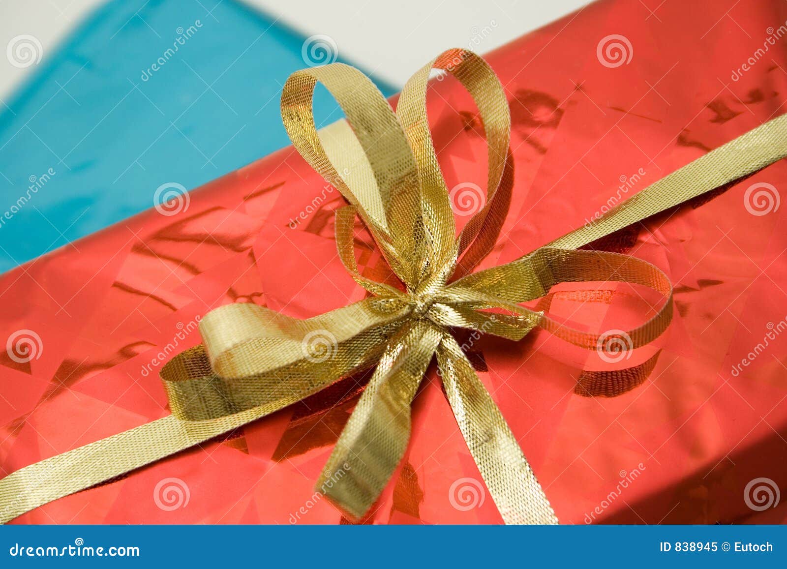 Gift Package Bow stock image. Image of conceptual, blue 838945