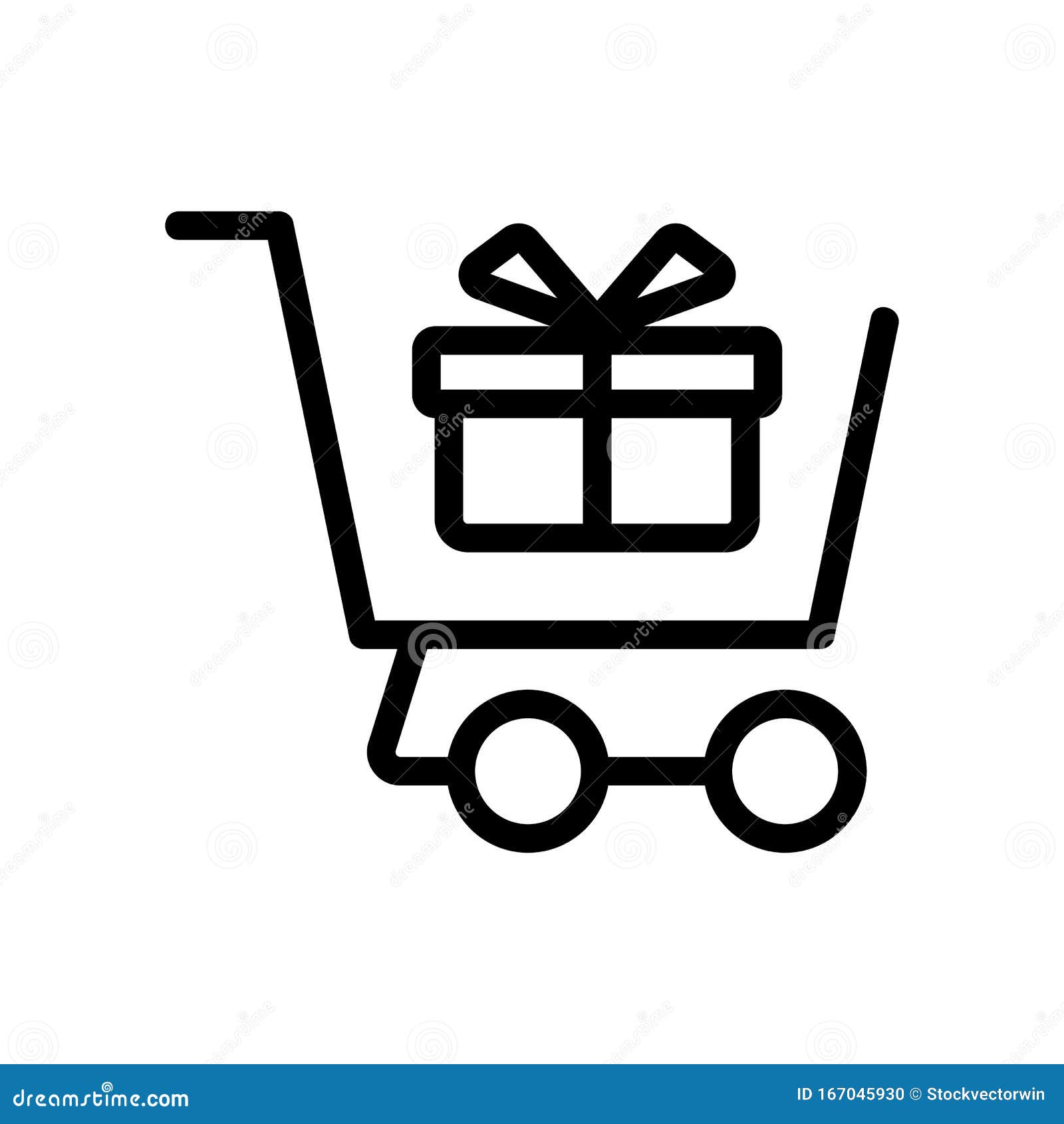 Download Gift In The Package Icon Vector. Isolated Contour Symbol ...