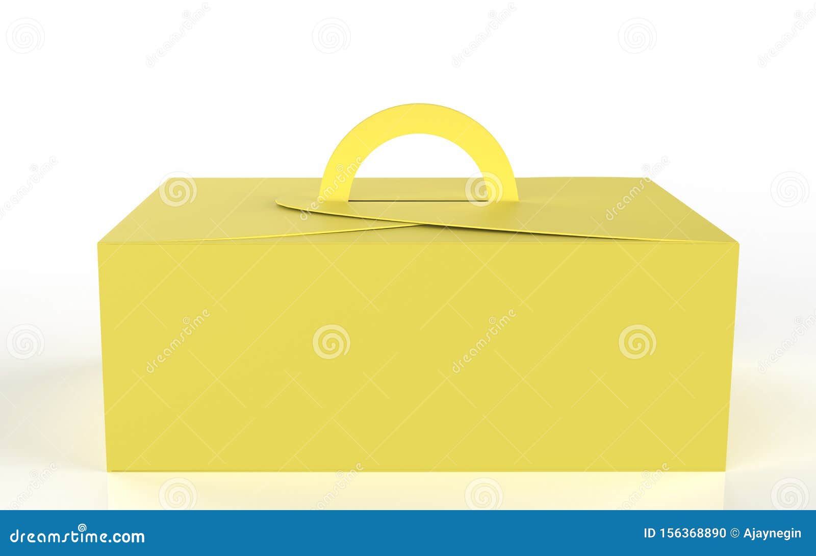 Download Gift Packaging Box With Handle Mock Up Stock Illustration ...